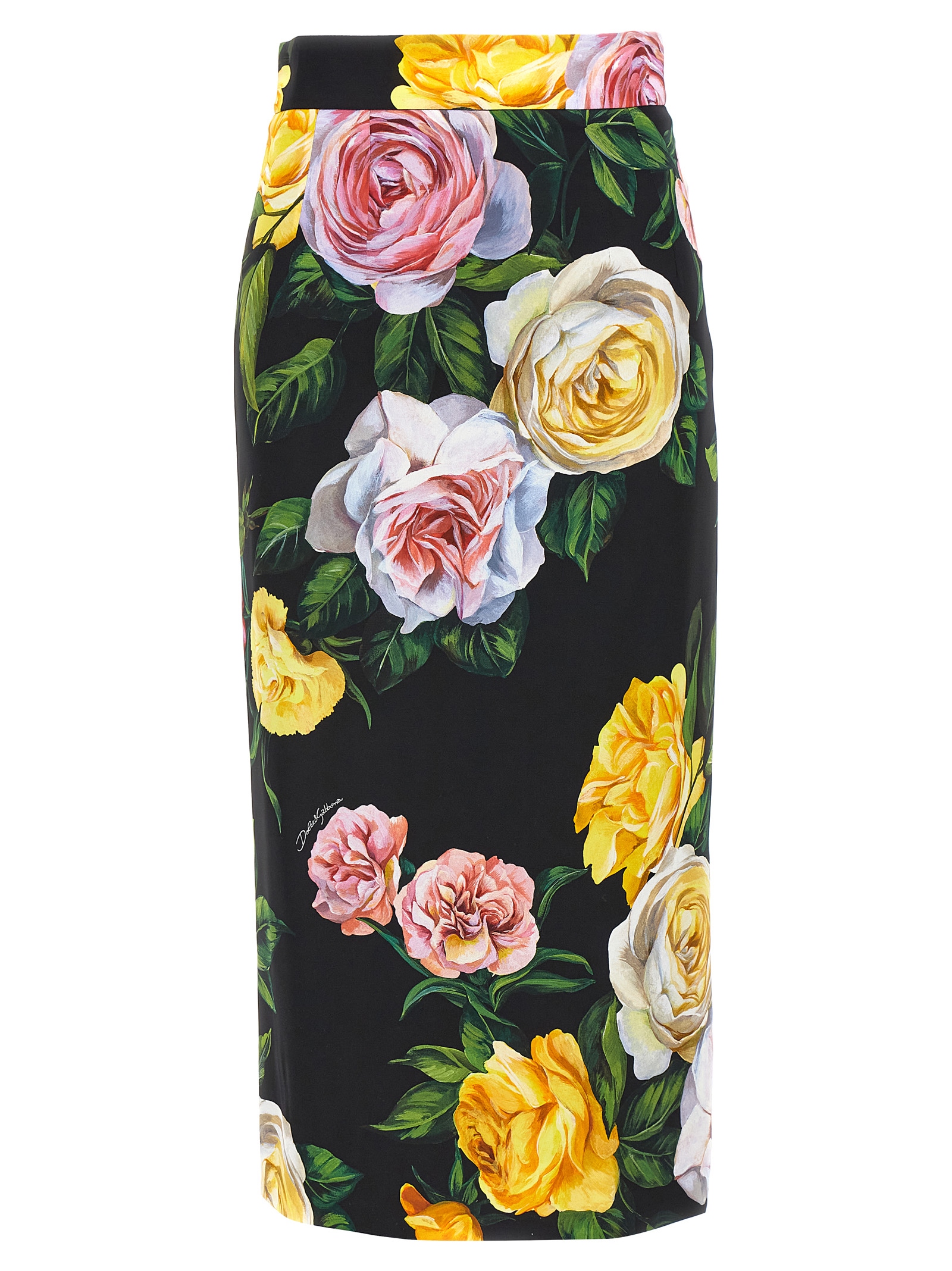 Floral longuette skirt