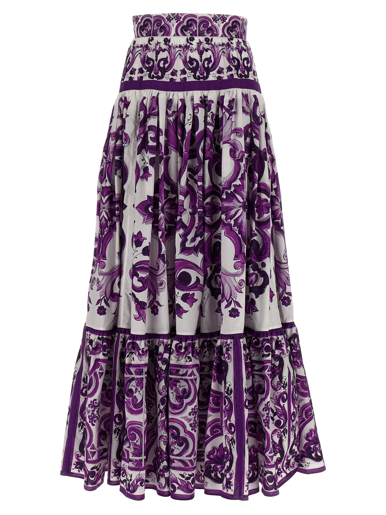 Majolica print skirt
