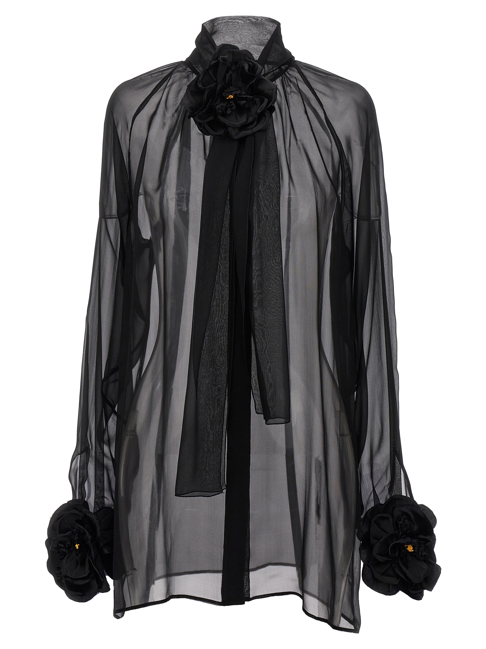 Rose chiffon shirt