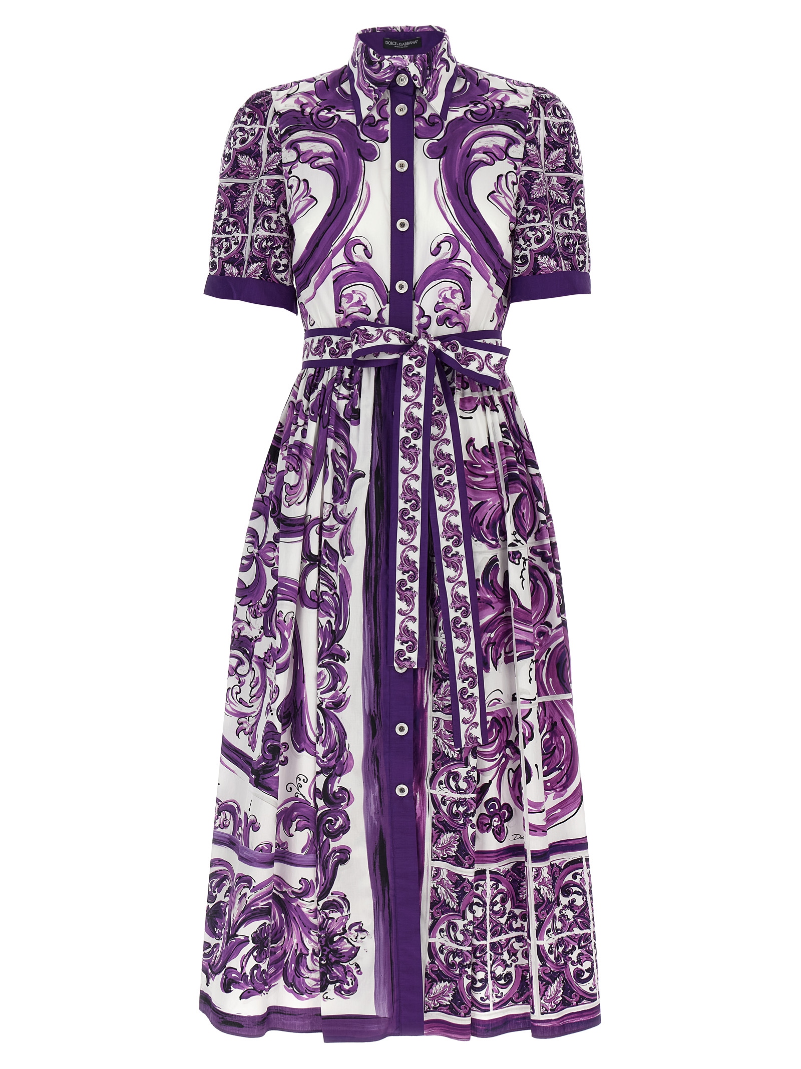 'Maiolica' print chemisier dress