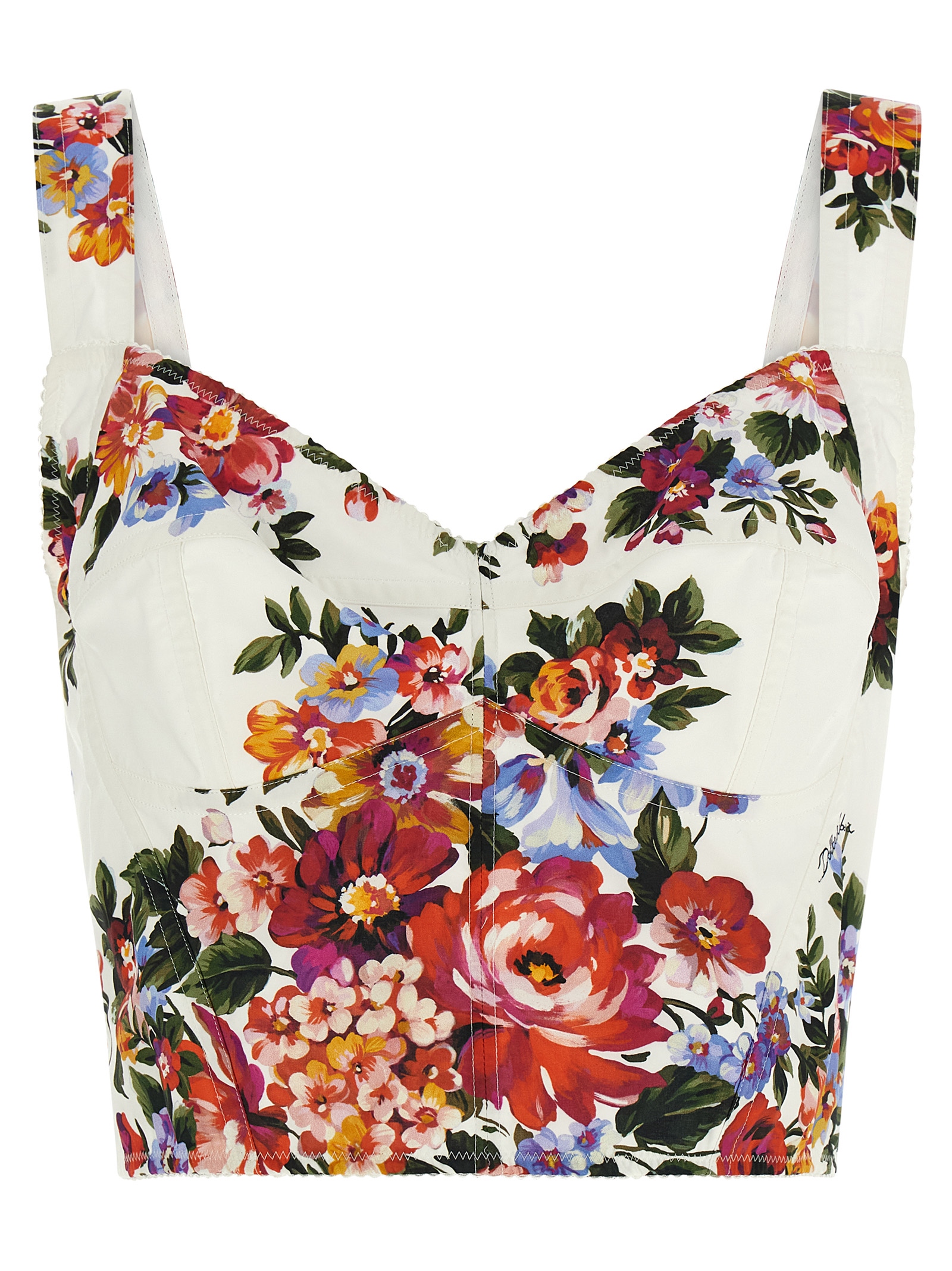 'Mazzo di fiori' print top