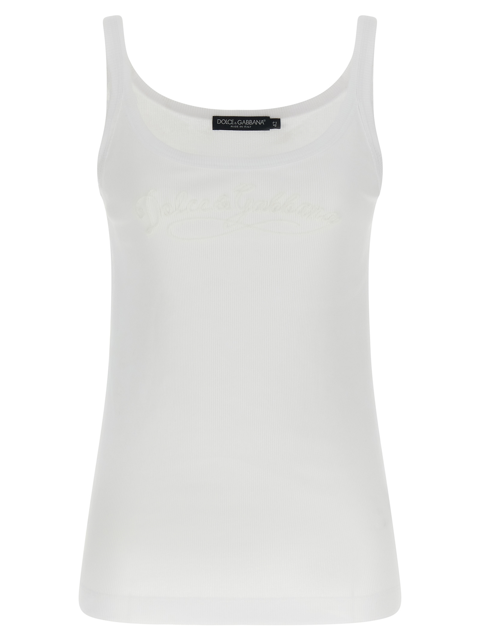 Logo embroidery tank top