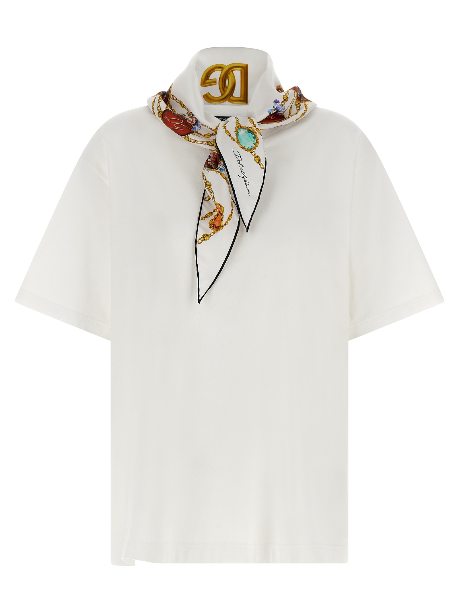 T-shirt with scarf