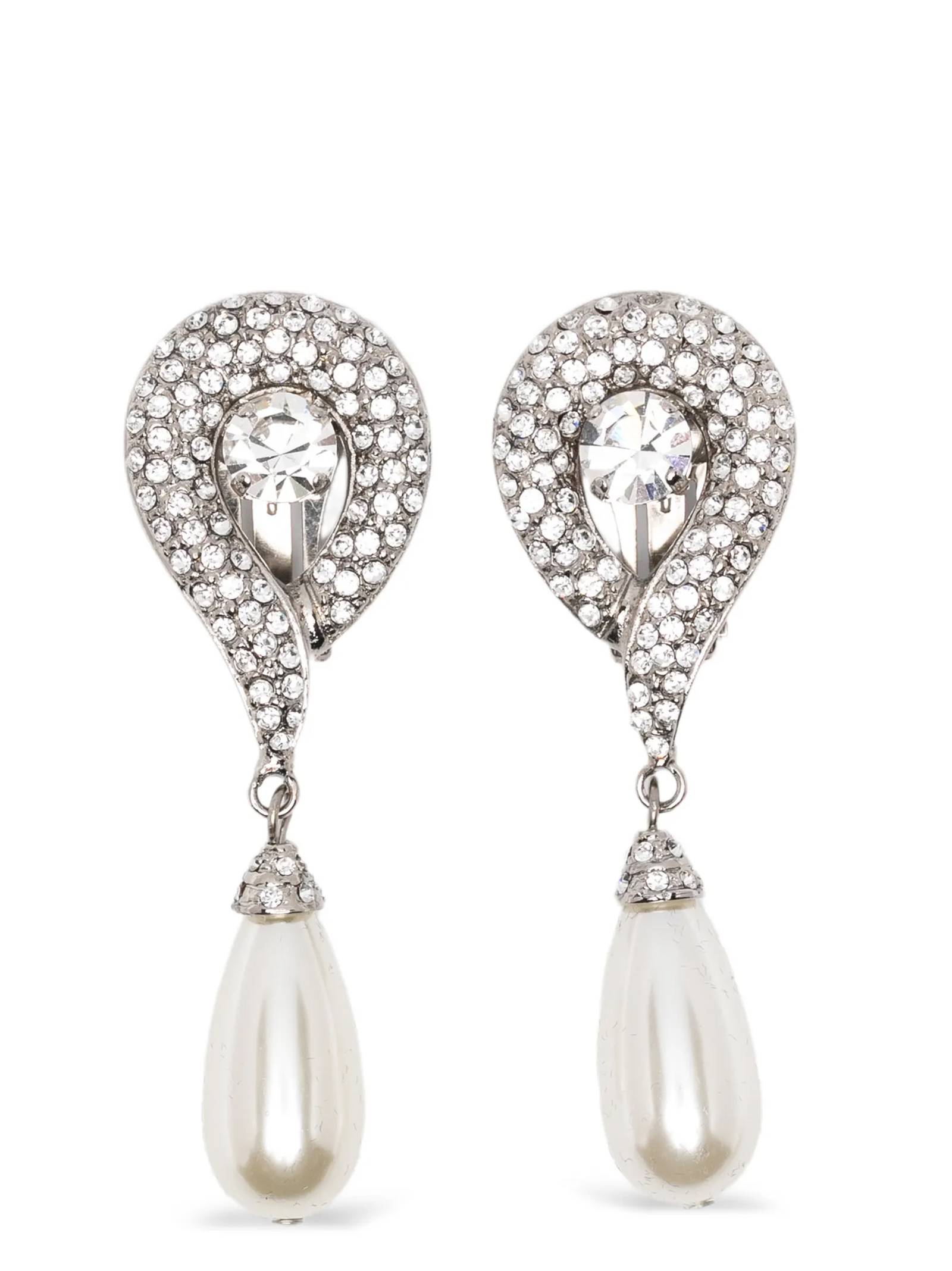 Pendant pearl earrings