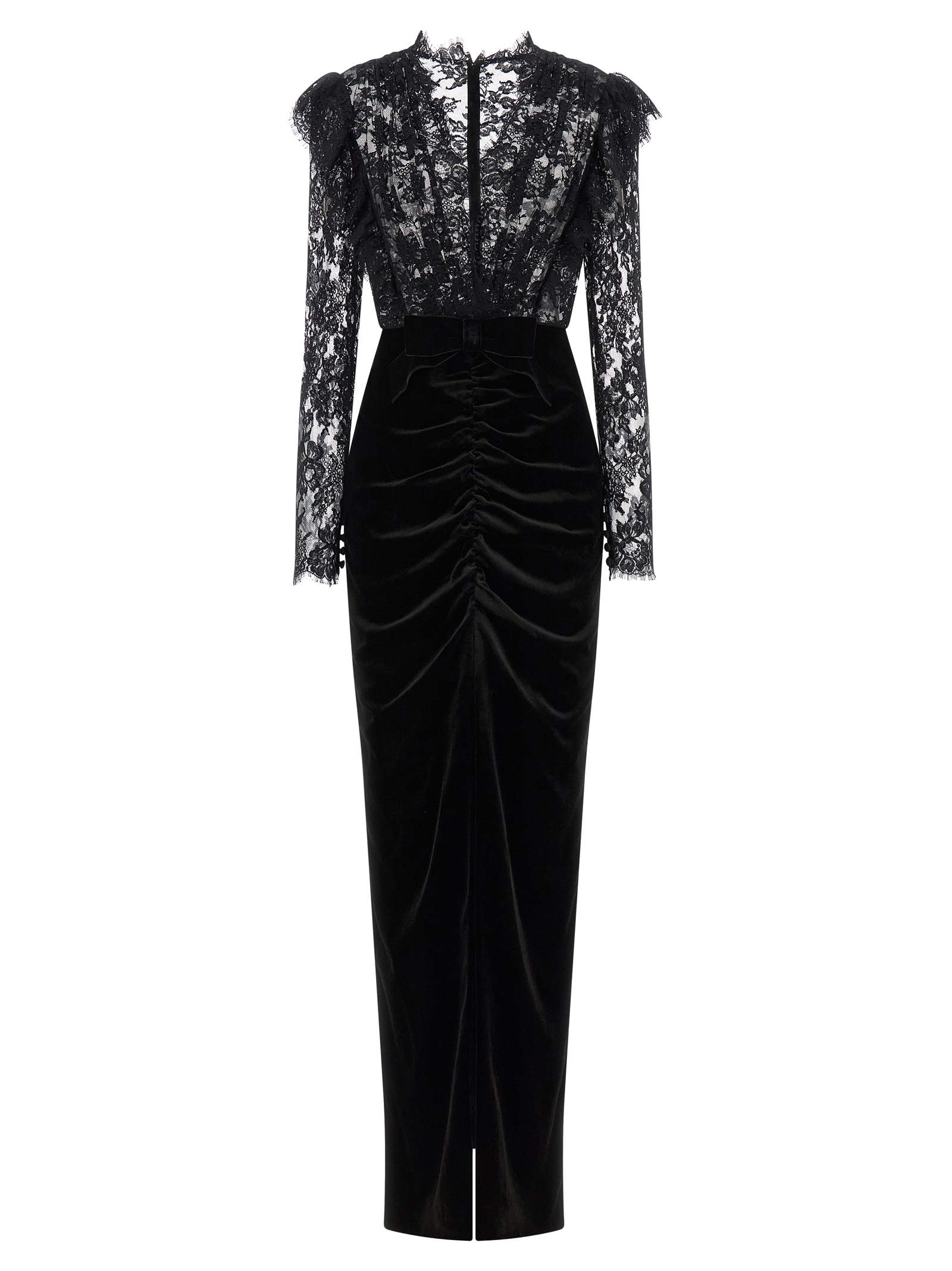 Velvet and lace dress