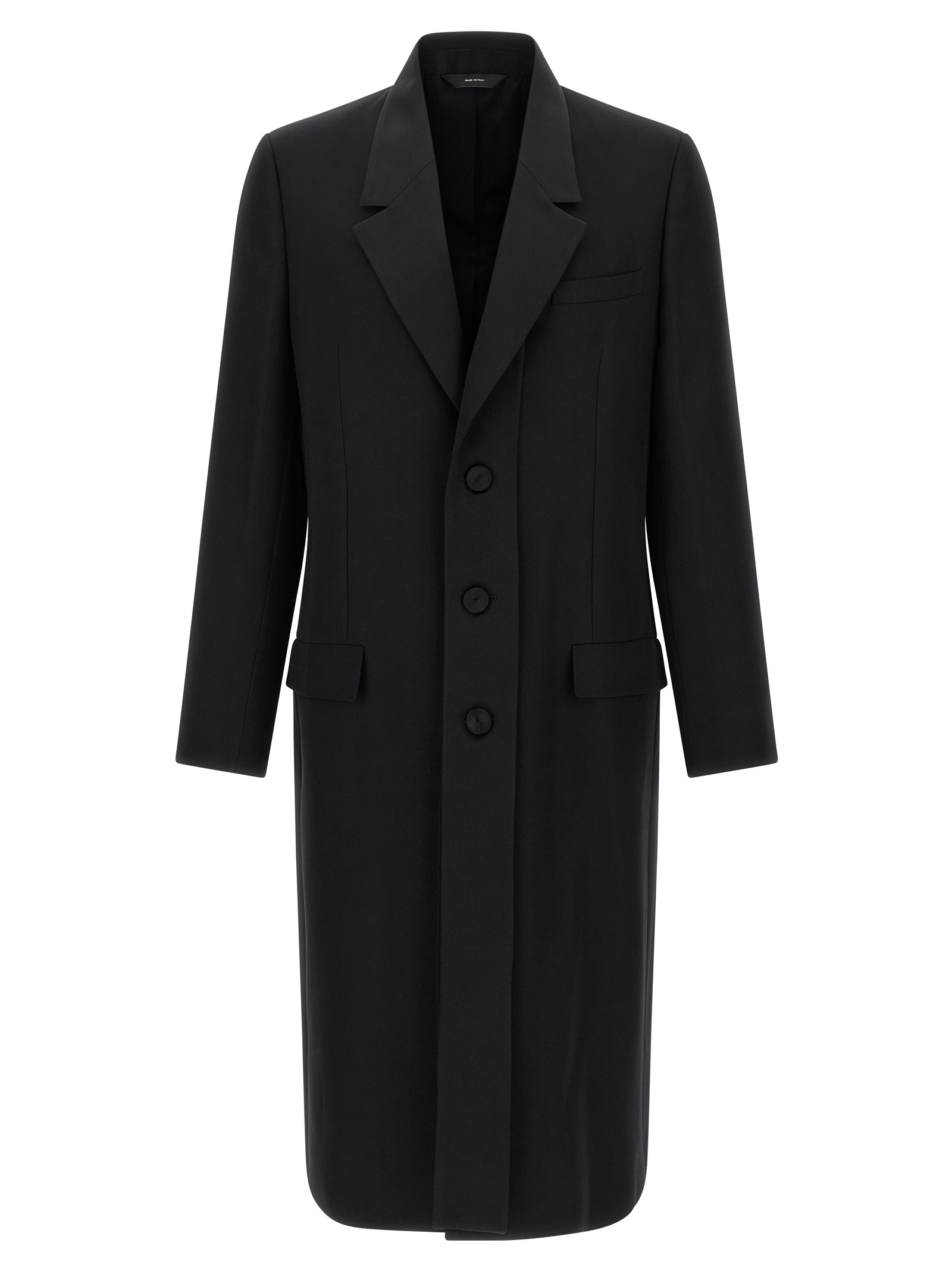 Crepe wool coat