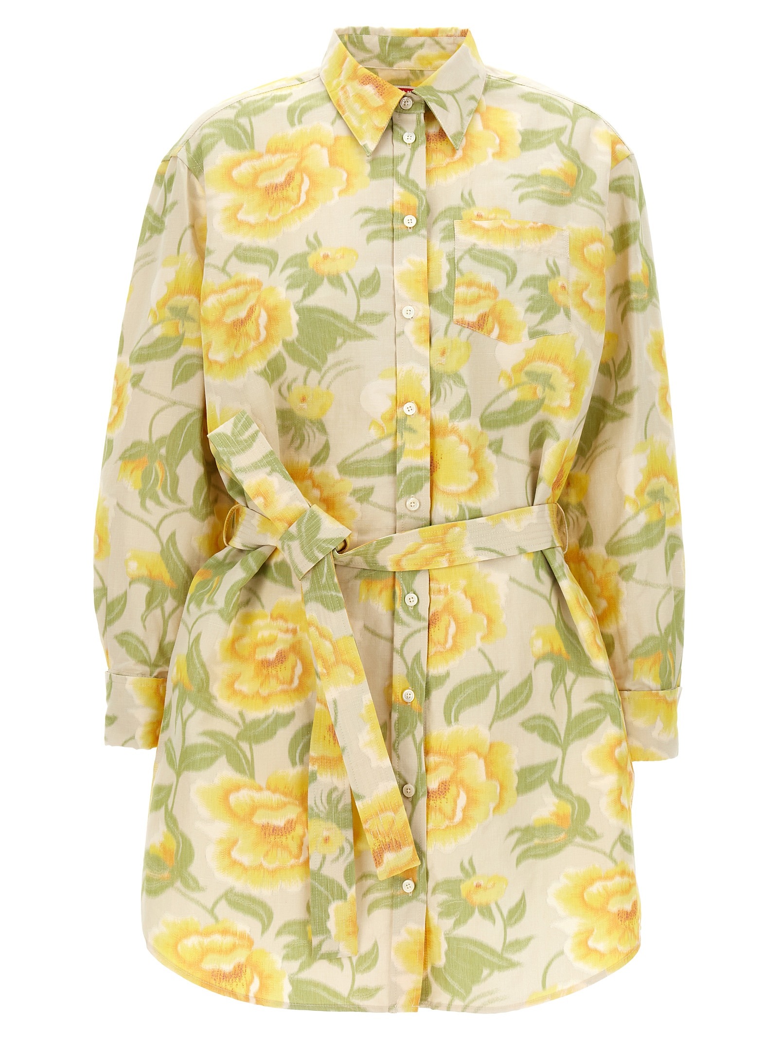 ' Peonies Kimono sleeve' dress