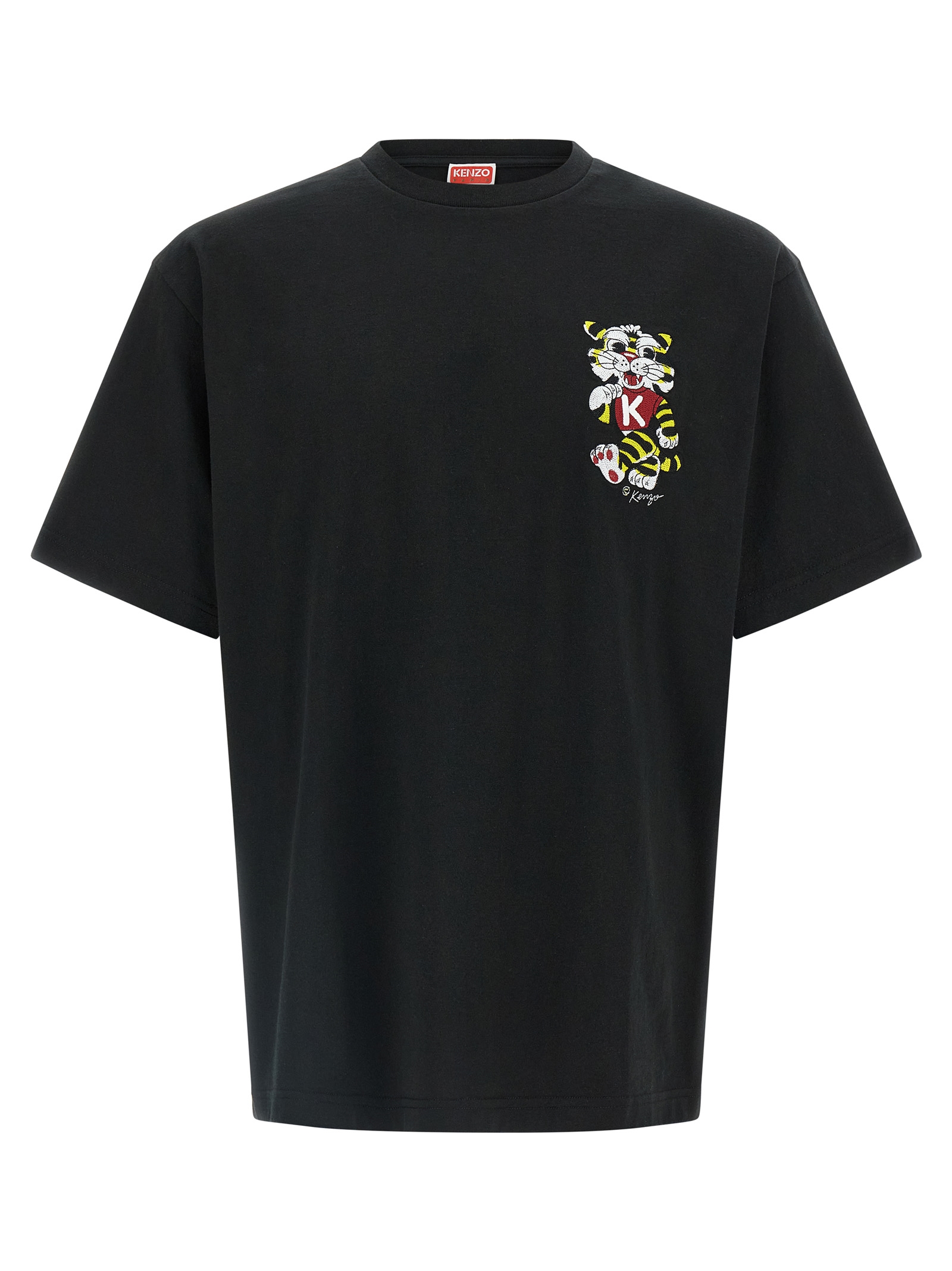 'Wild Tiger embroidered' T-shirt