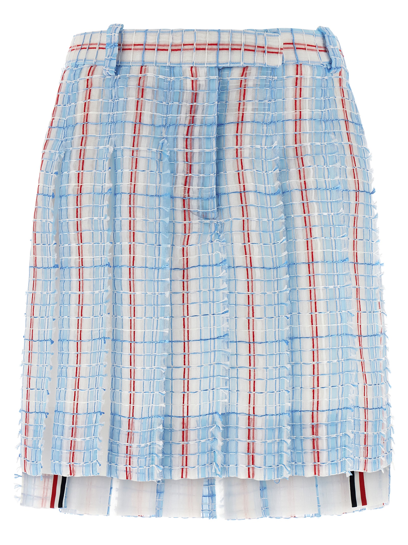 Transparent tweed skirt