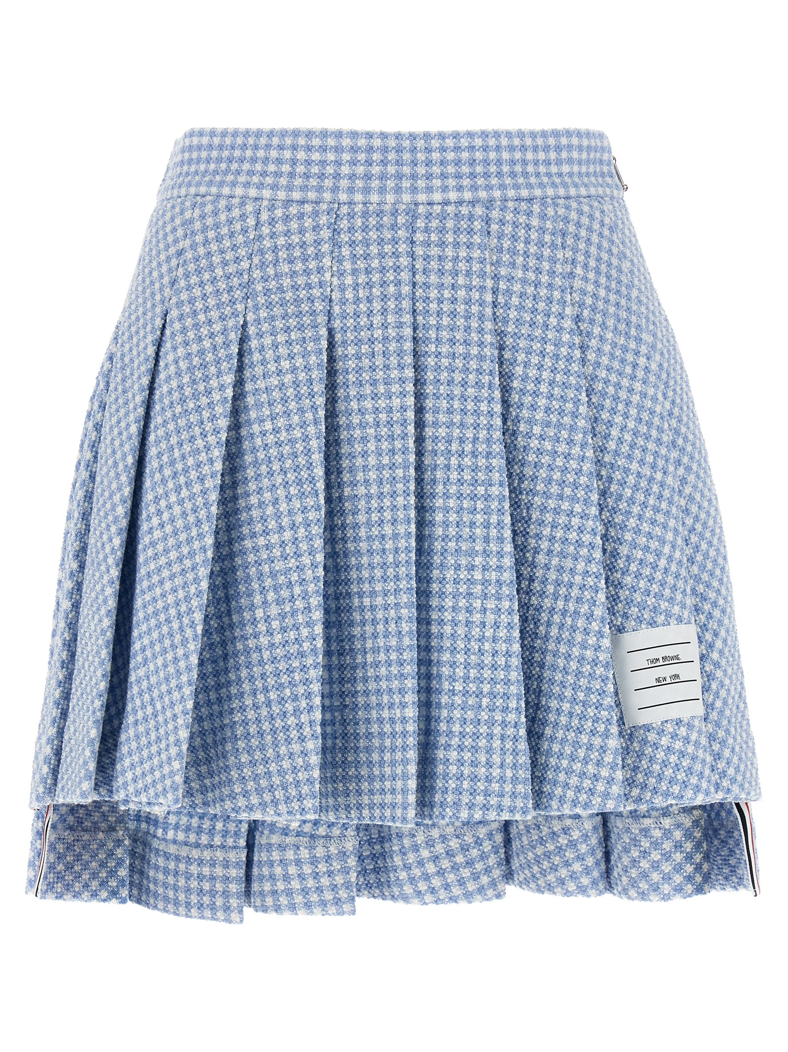 Pleated tweed skirt