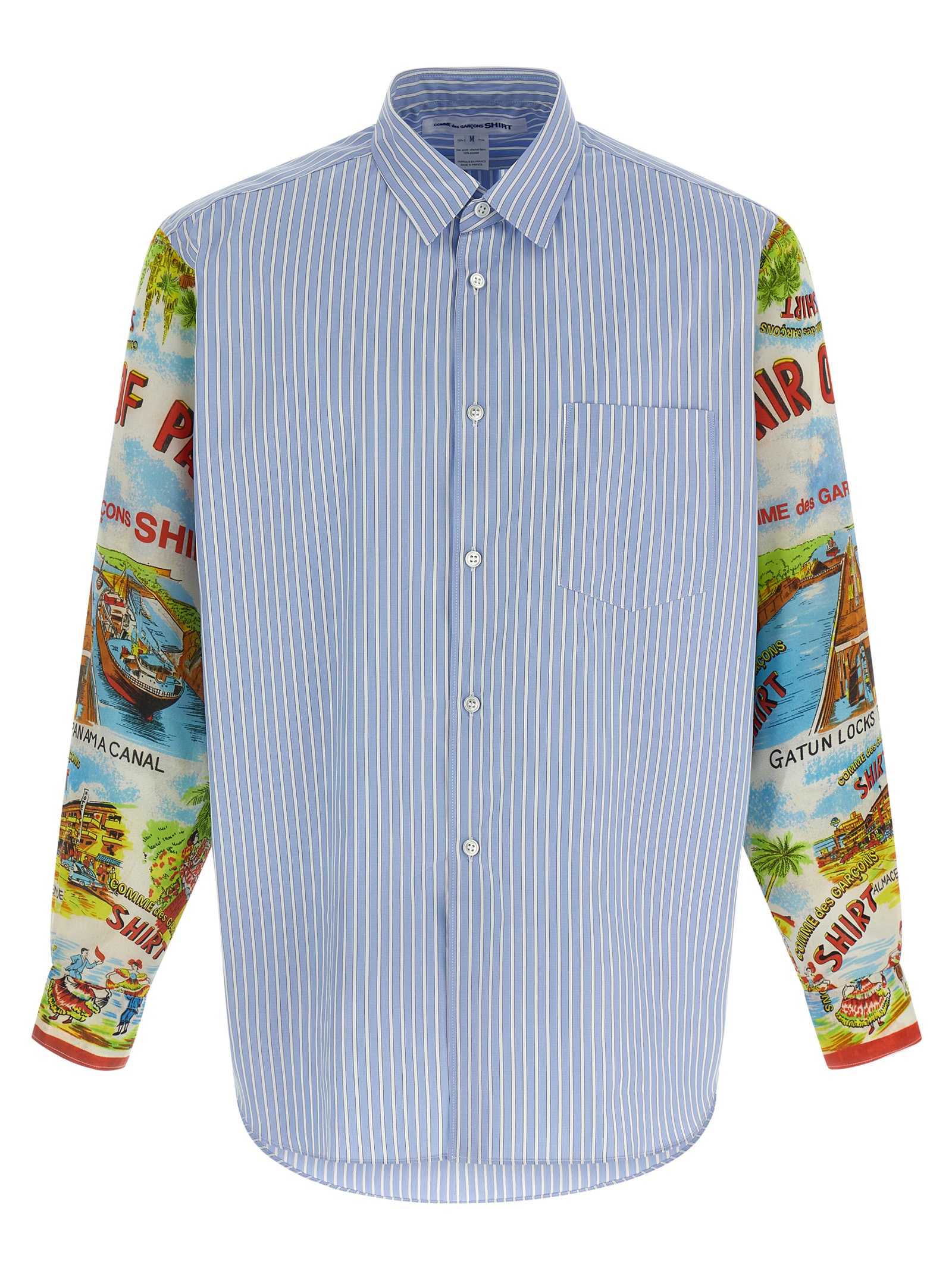Patterned sleeve shirt