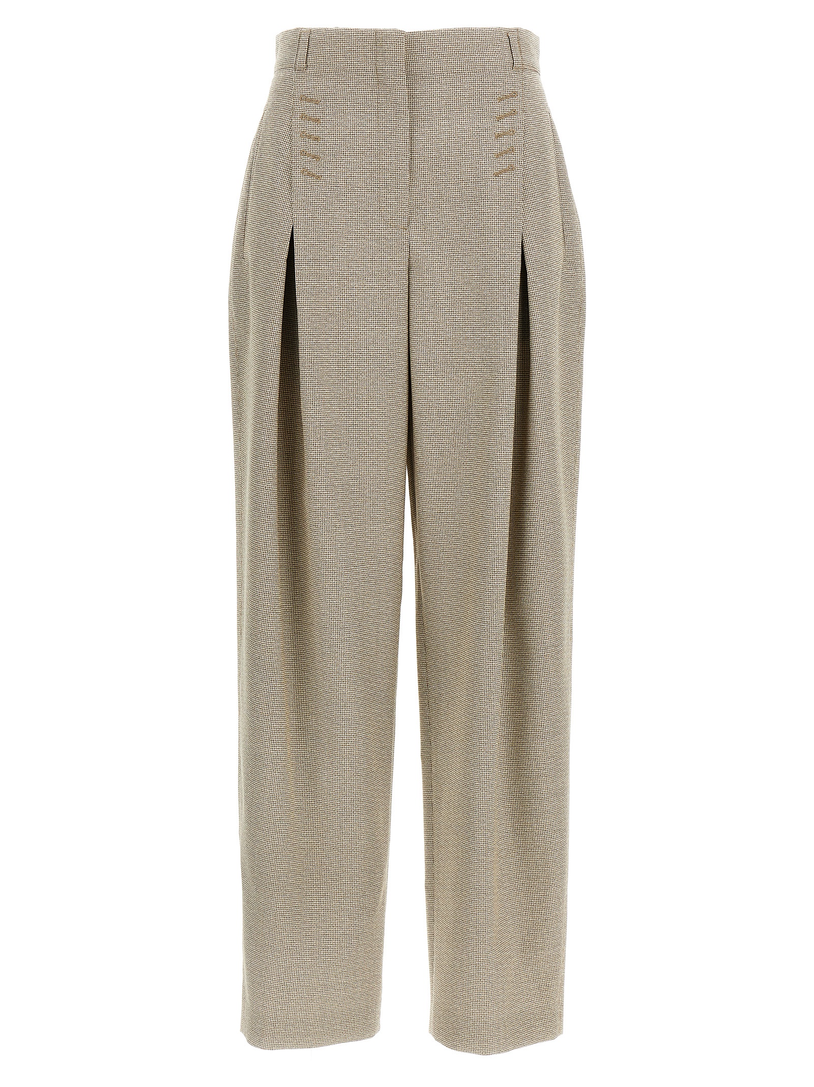 Micro check trousers