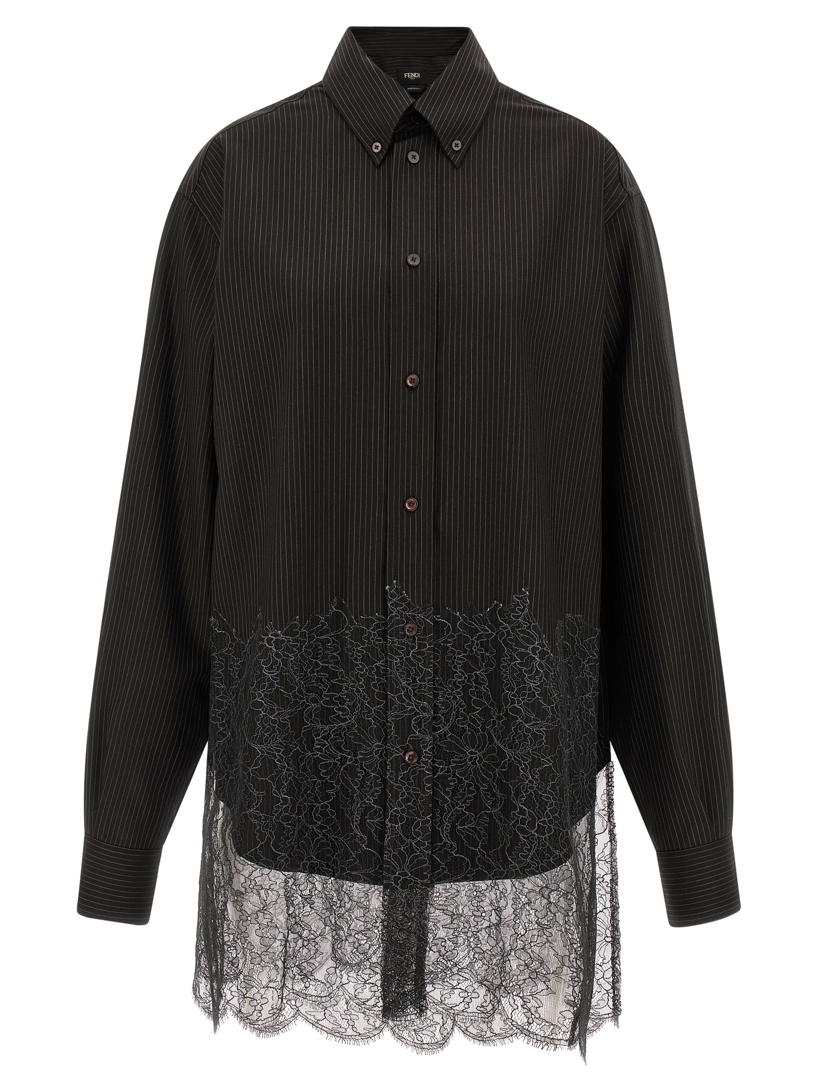 Wool and lace shirt