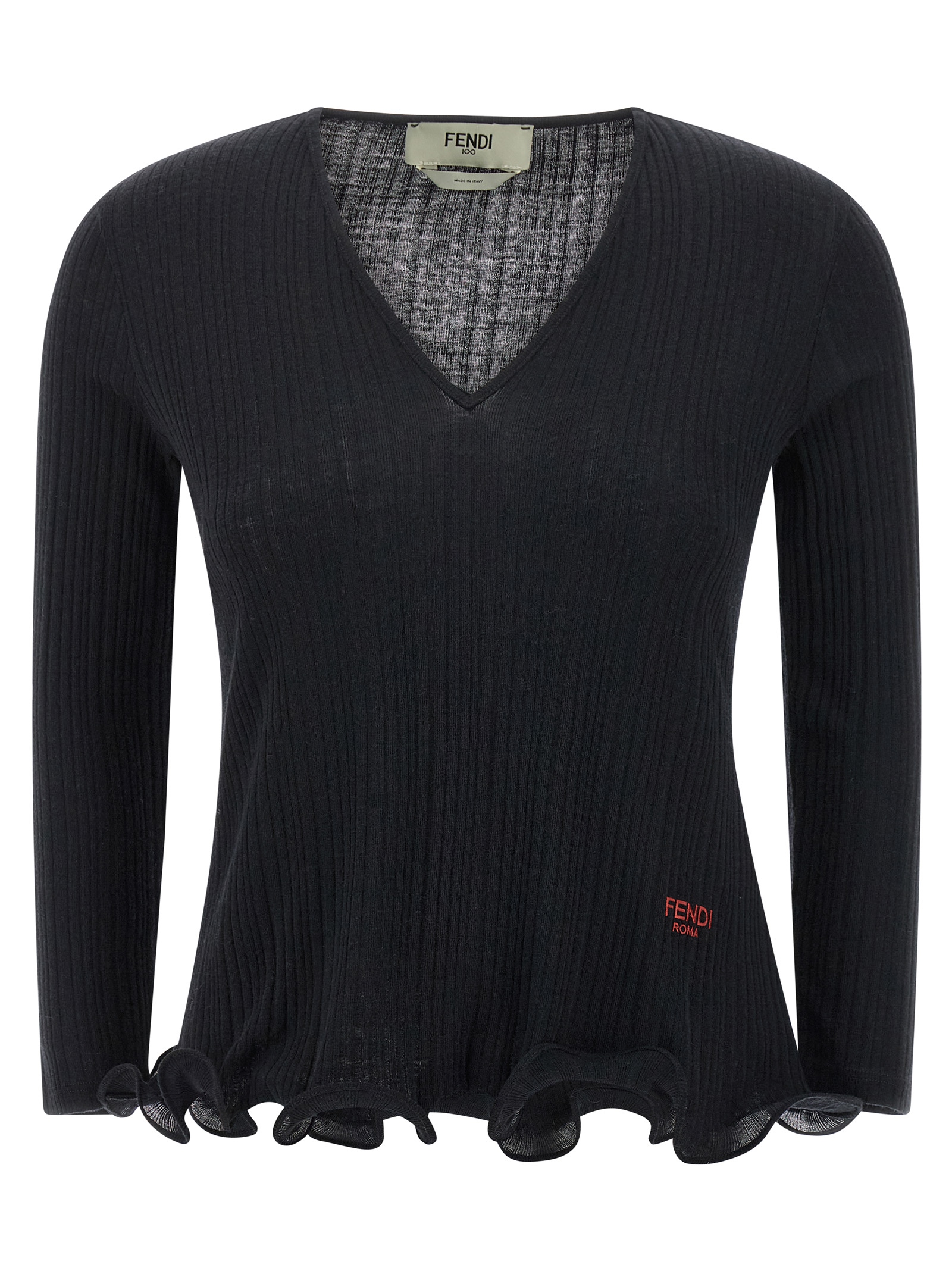 Ruffled sweater