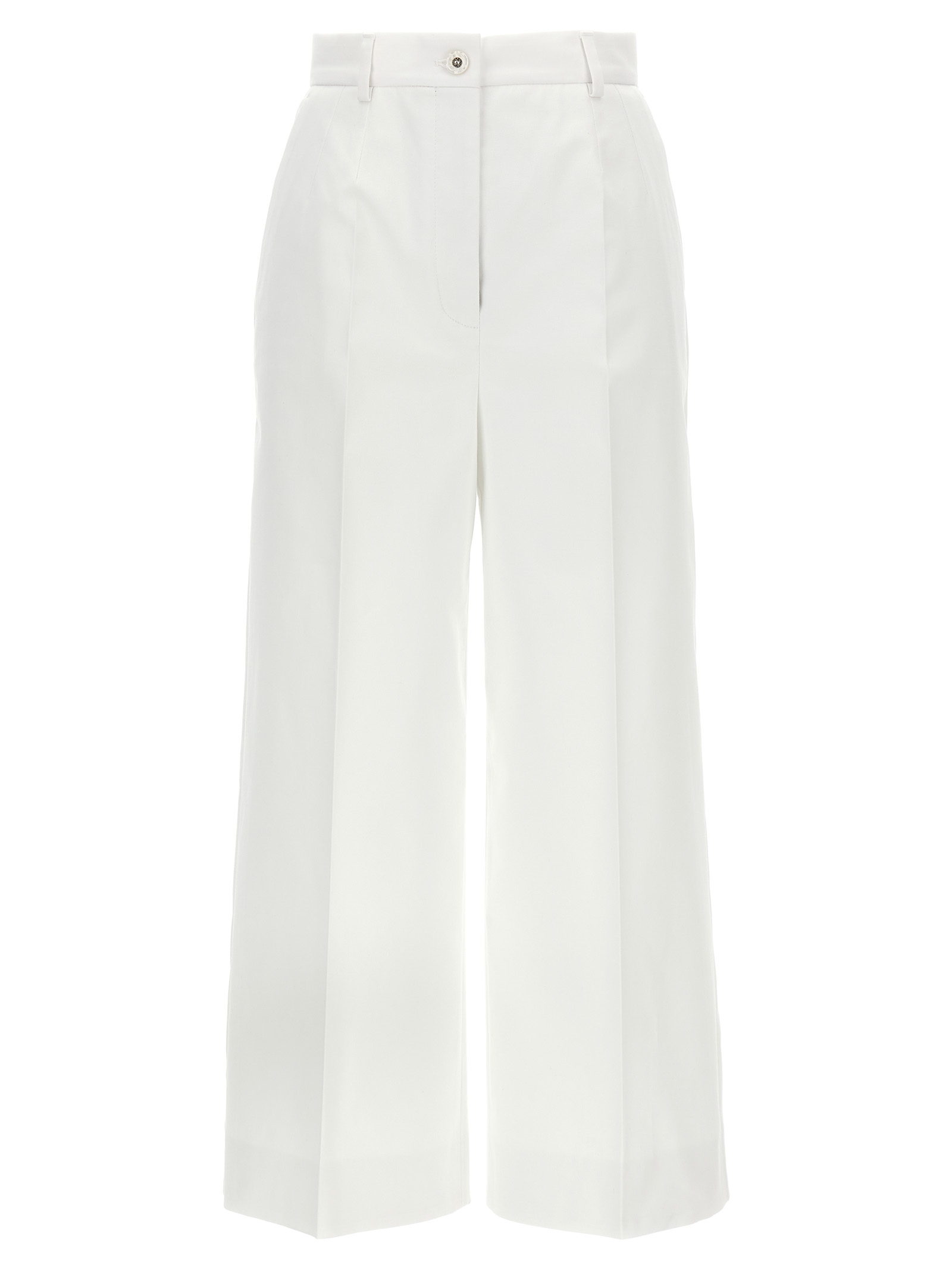 High waist cotton pants