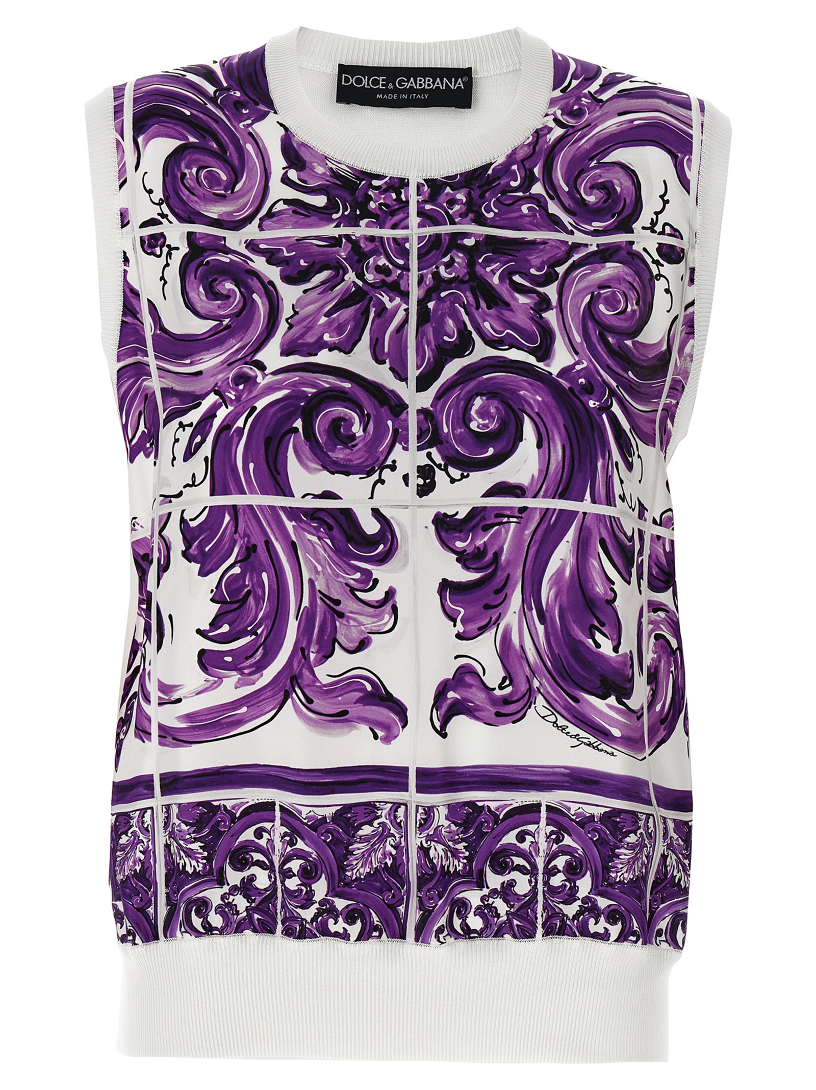 'Maiolica' printed vest