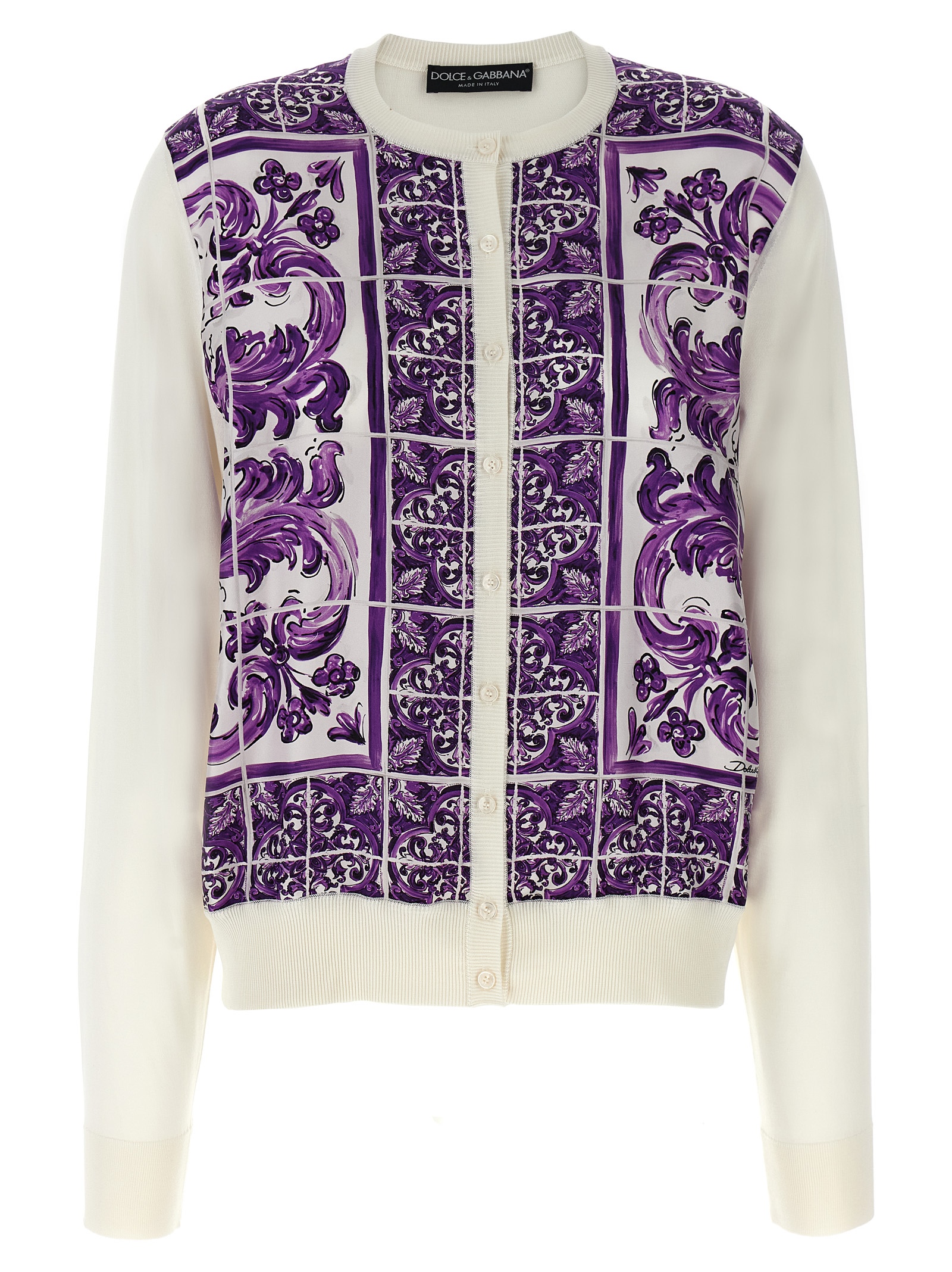 'Maiolica' print cardigan