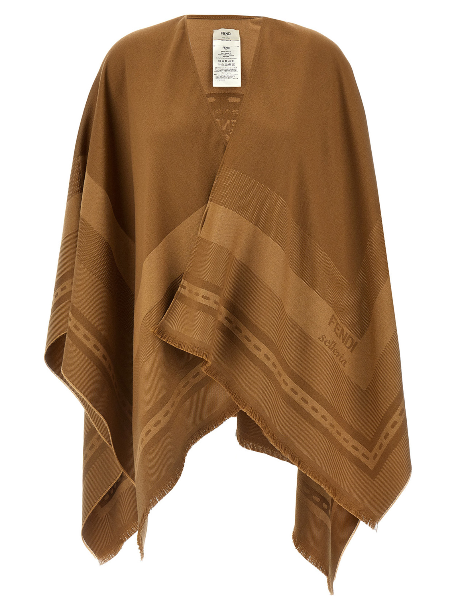 Jacquard poncho