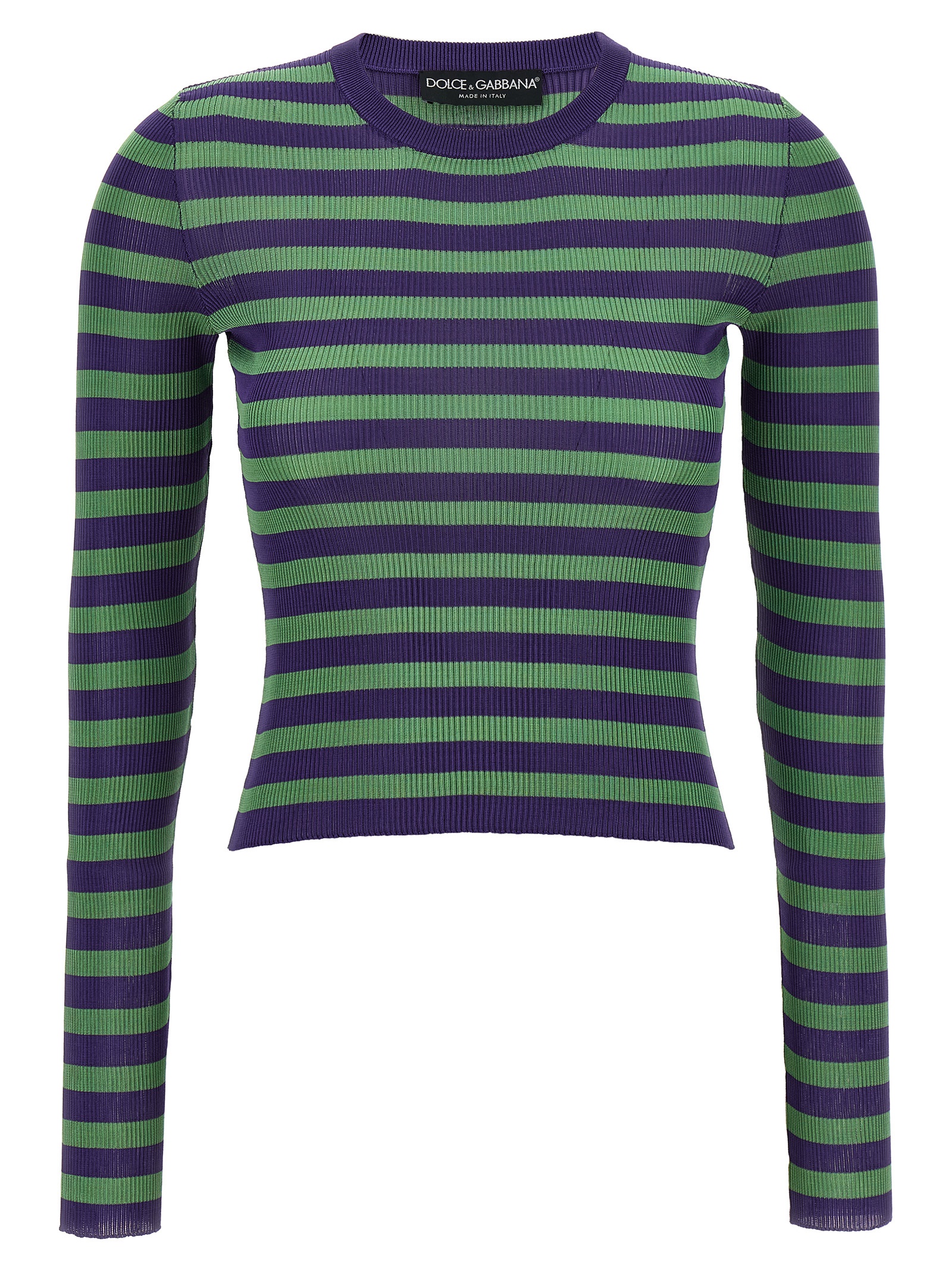 Striped viscose sweater