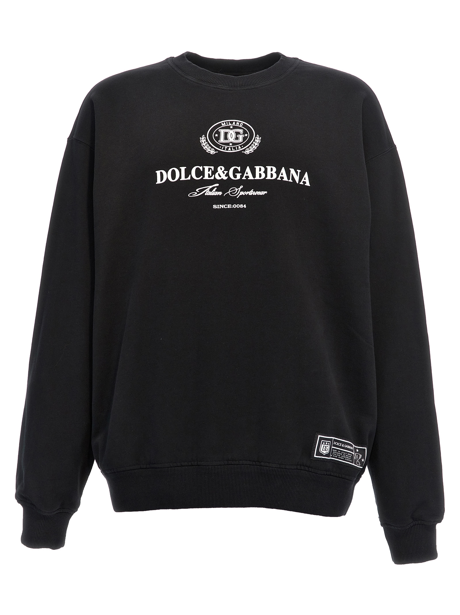 Flocked logo sweatshirt