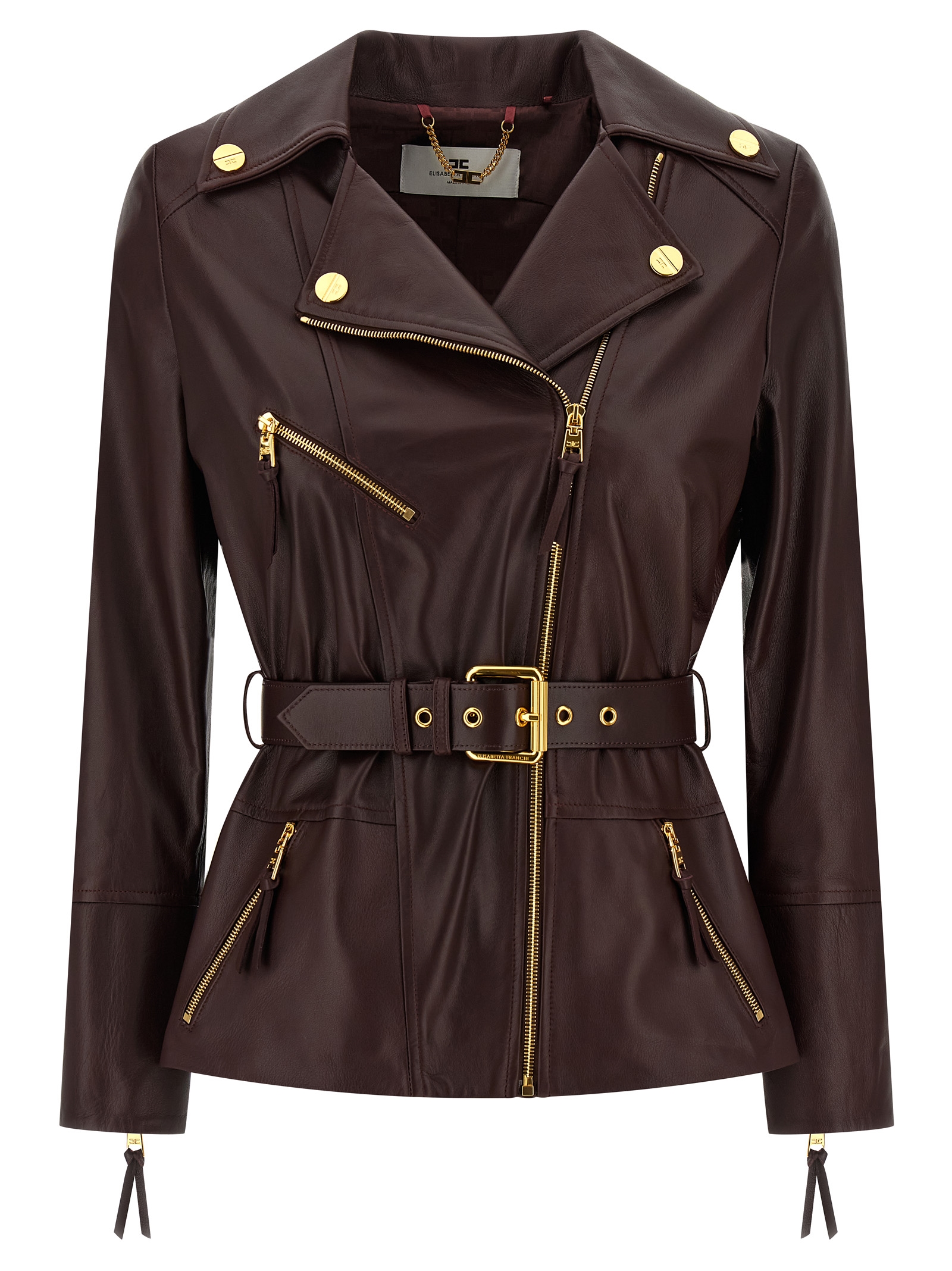 Leather biker jacket