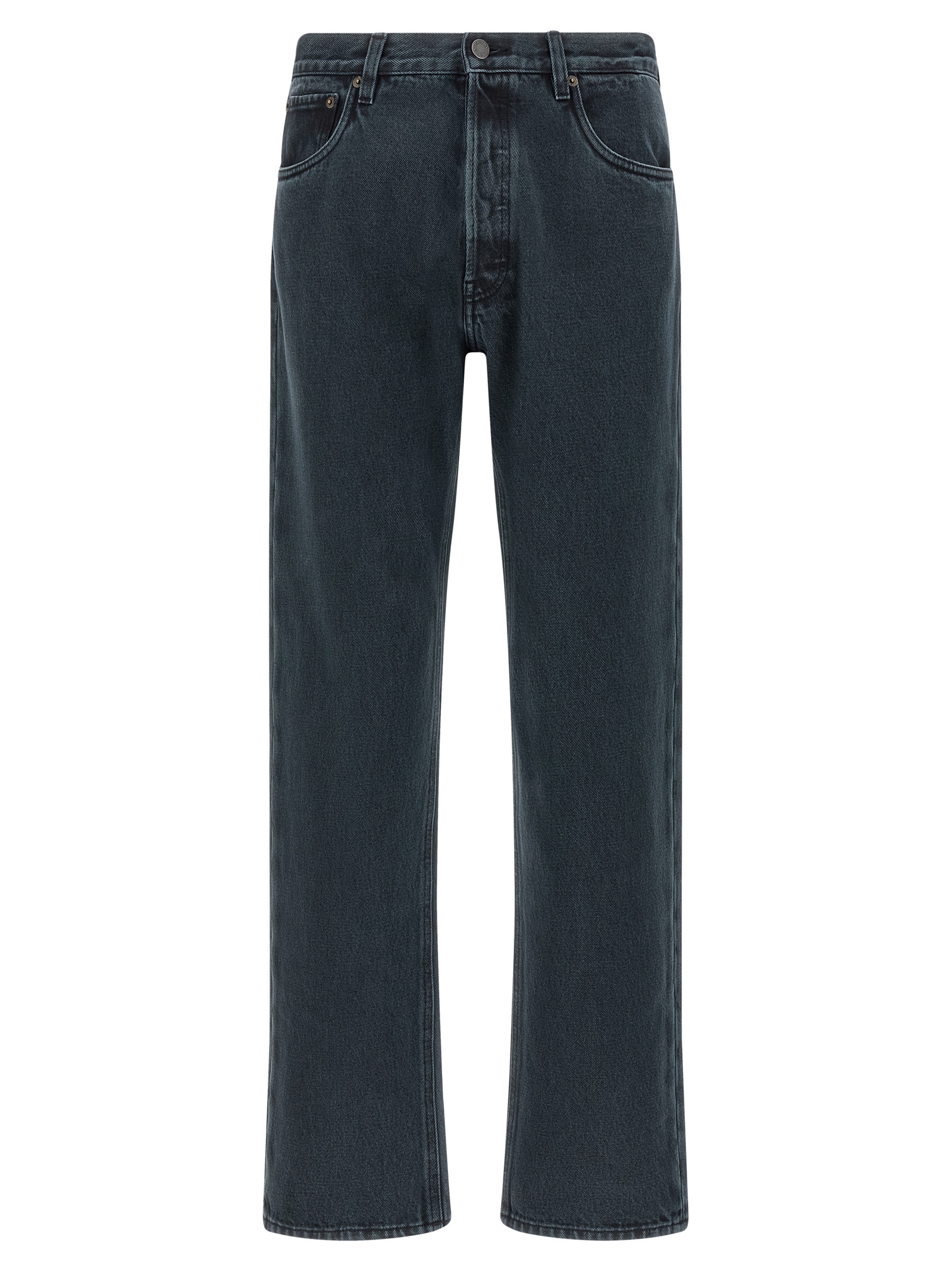 'over-dyed' cotton jeans