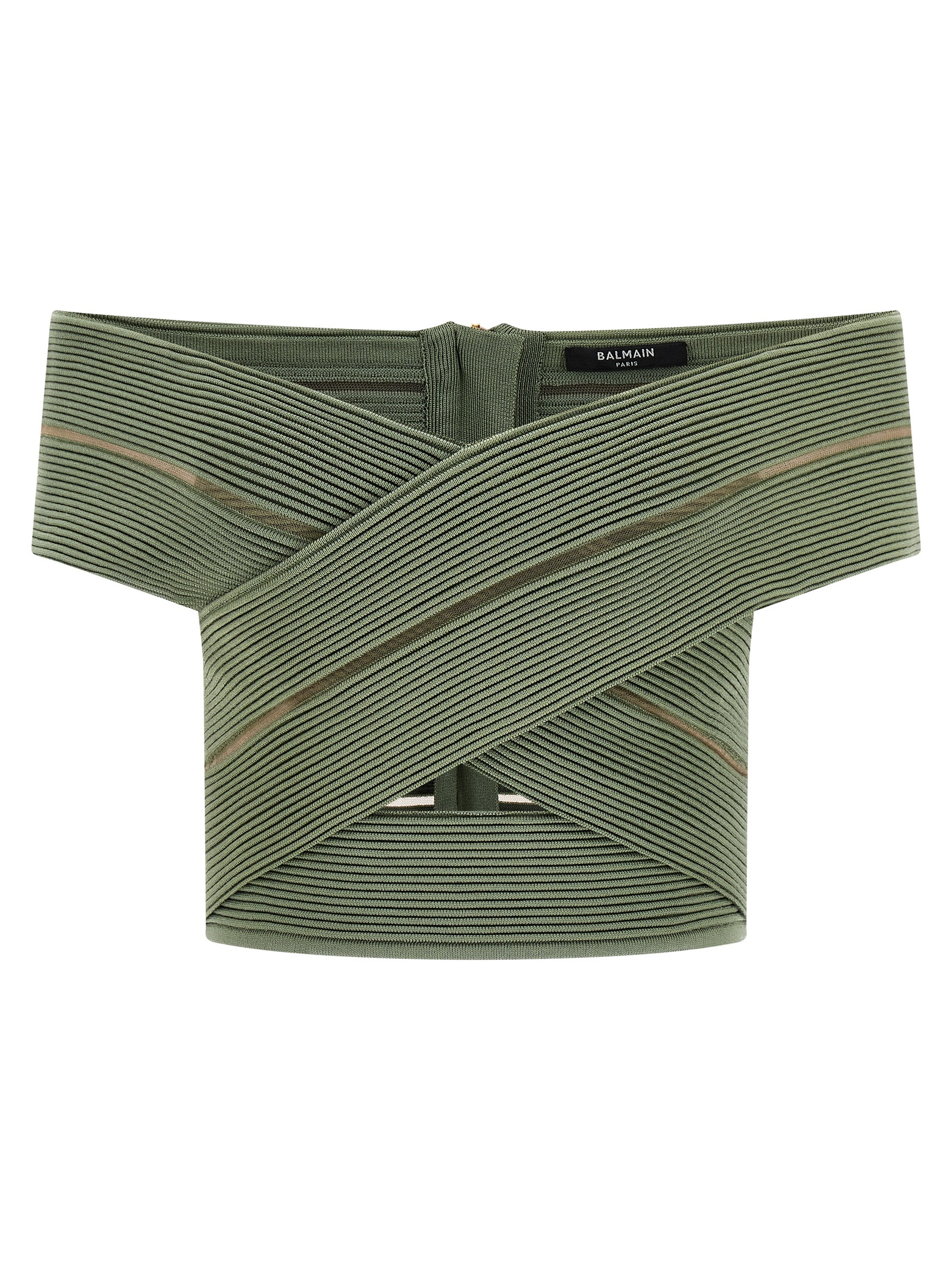 Off-the-shoulder crop top