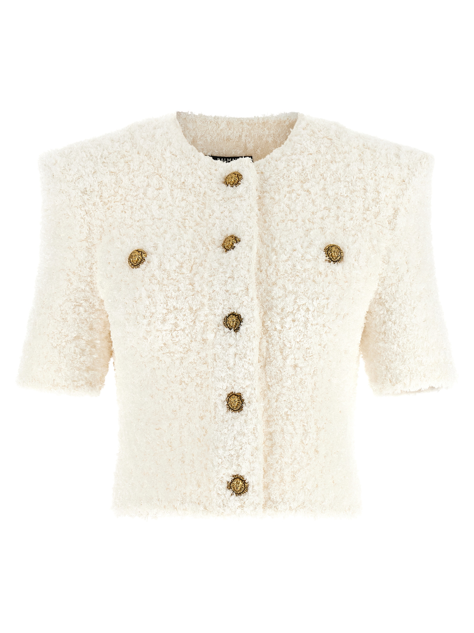 Cardigan tweed plumetis