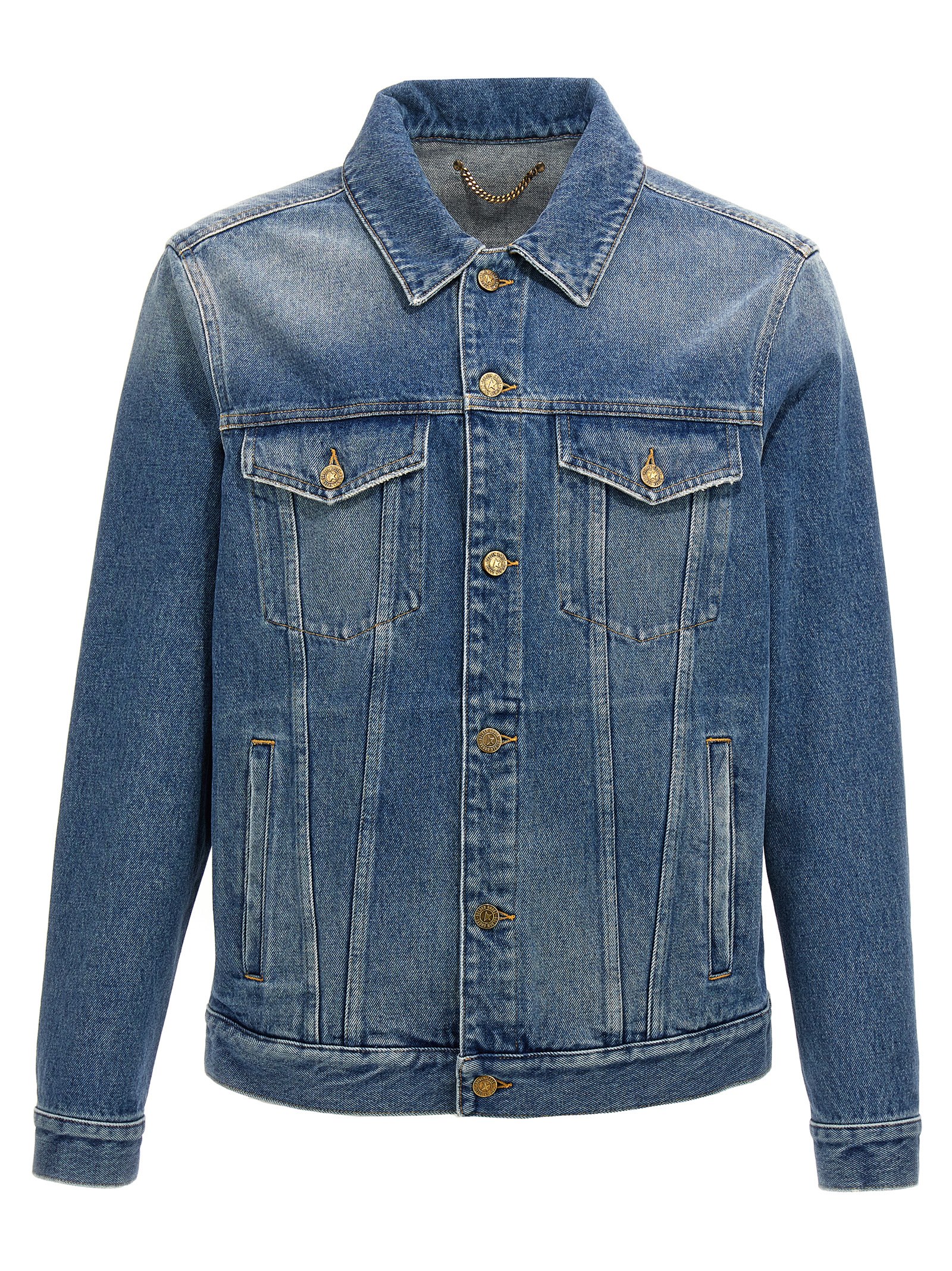 Logo patch denim jacket