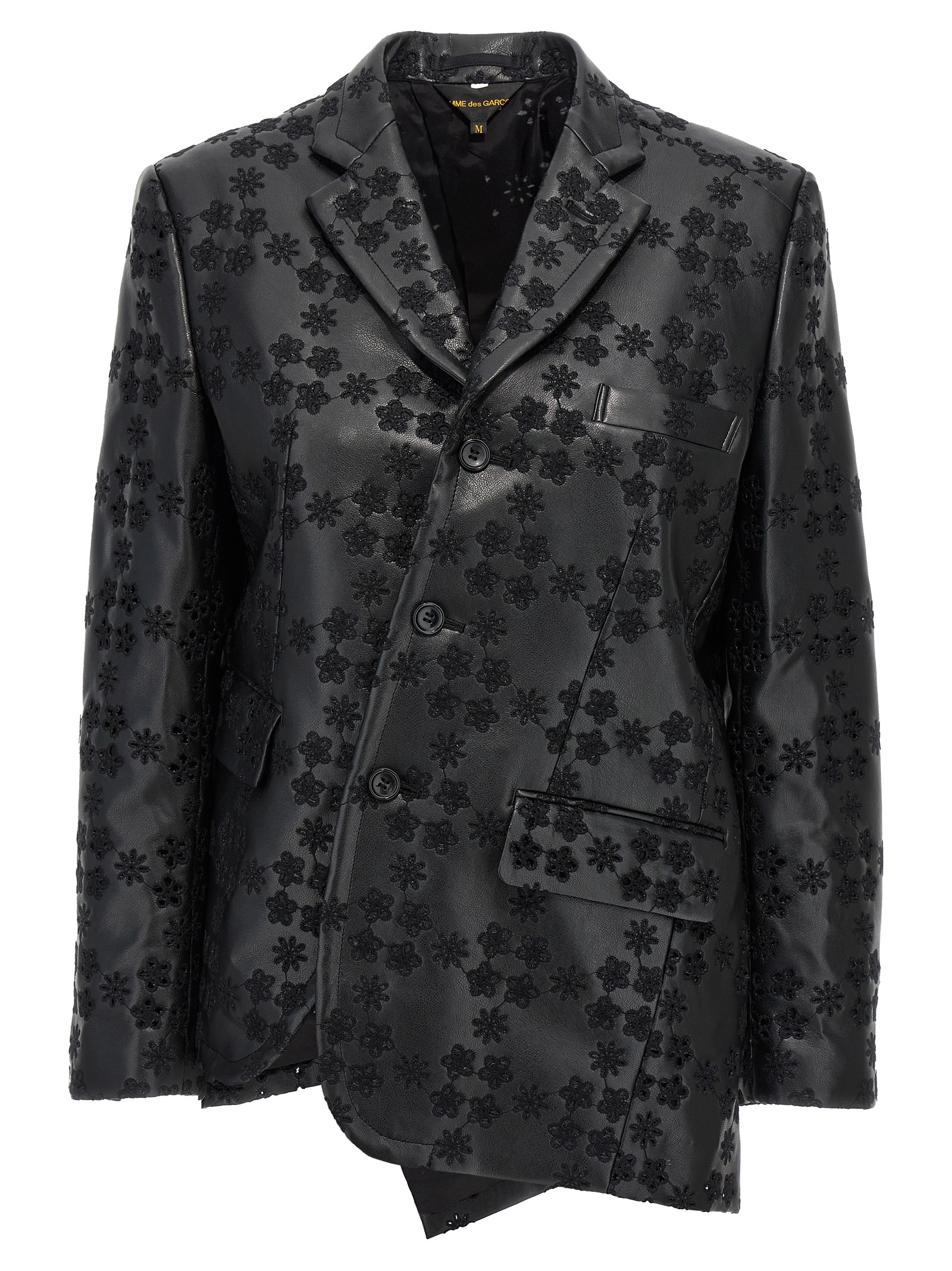 Embroidery single-breasted blazer