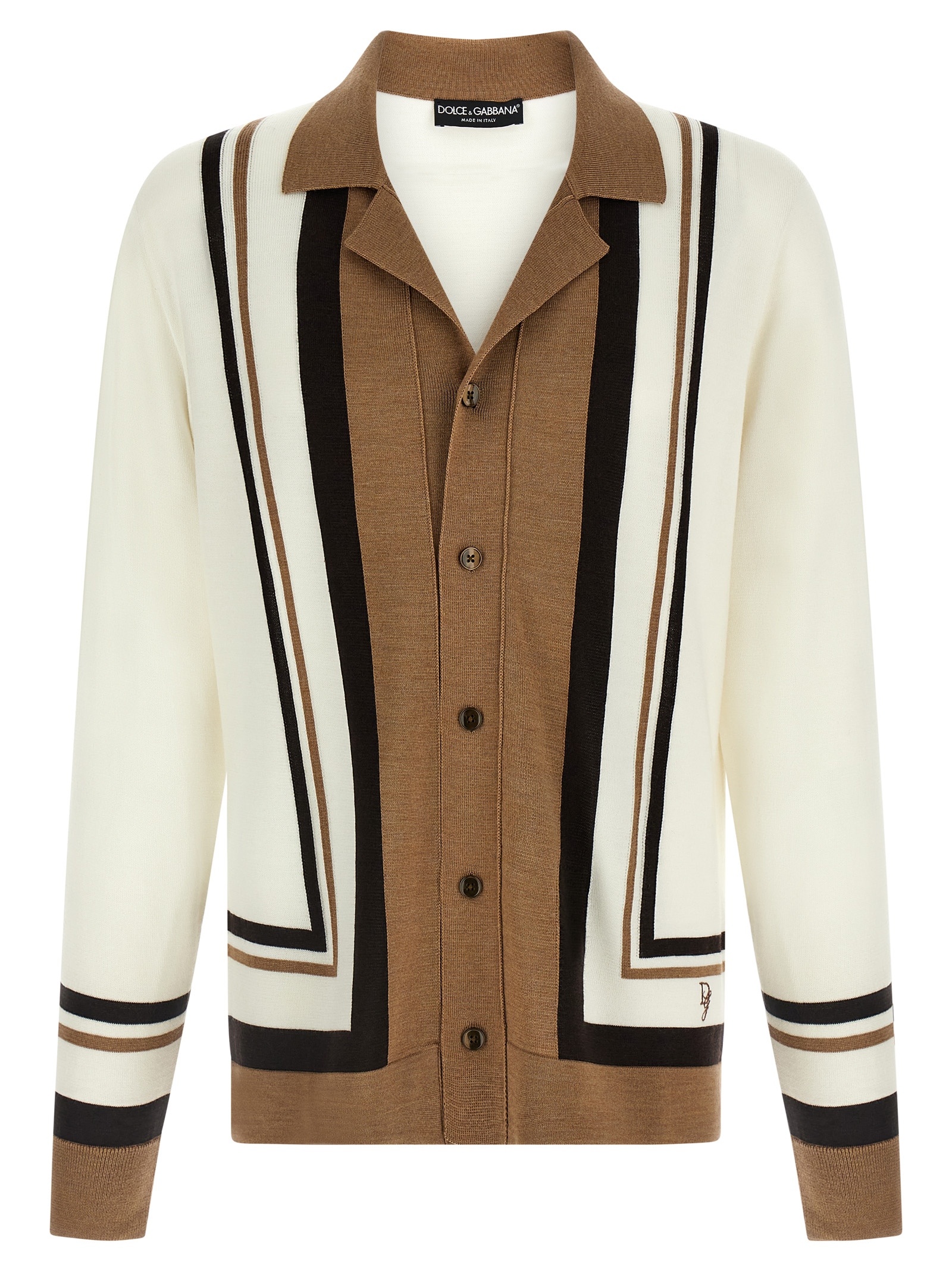 Logo embroidery cardigan