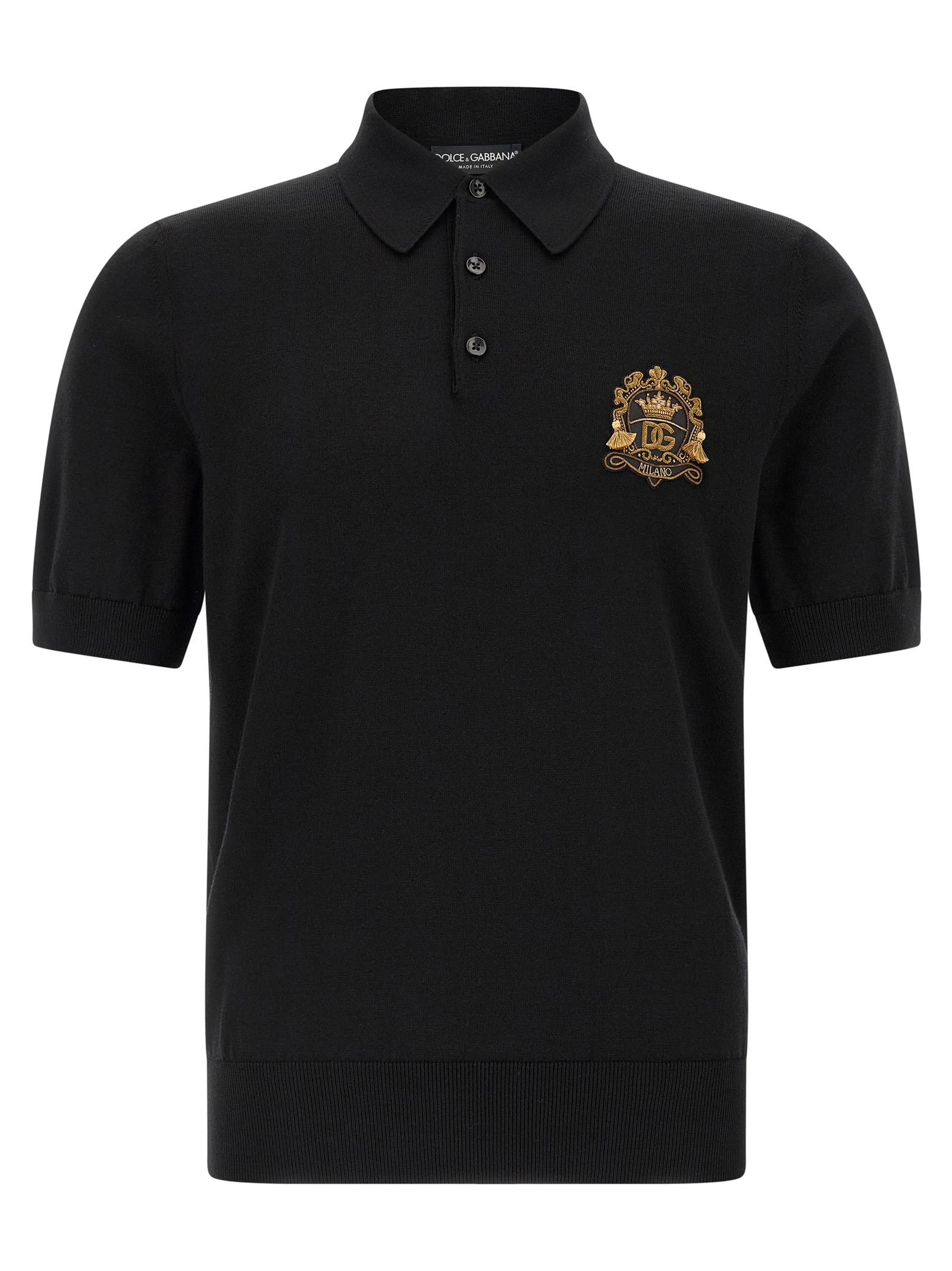 Heraldic patch polo shirt