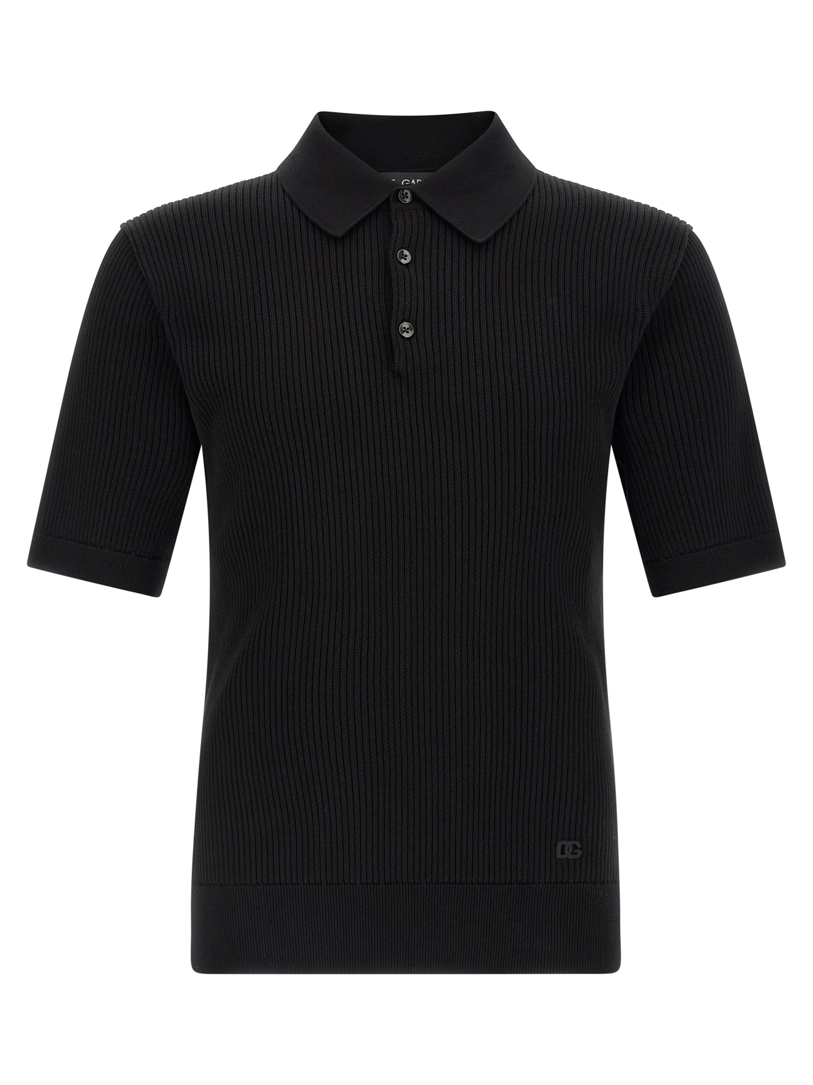 Micro-ribbed polo shirt