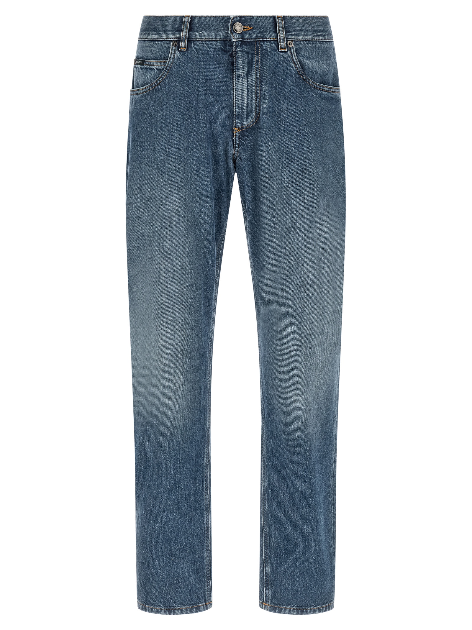 Heraldic embroidery jeans