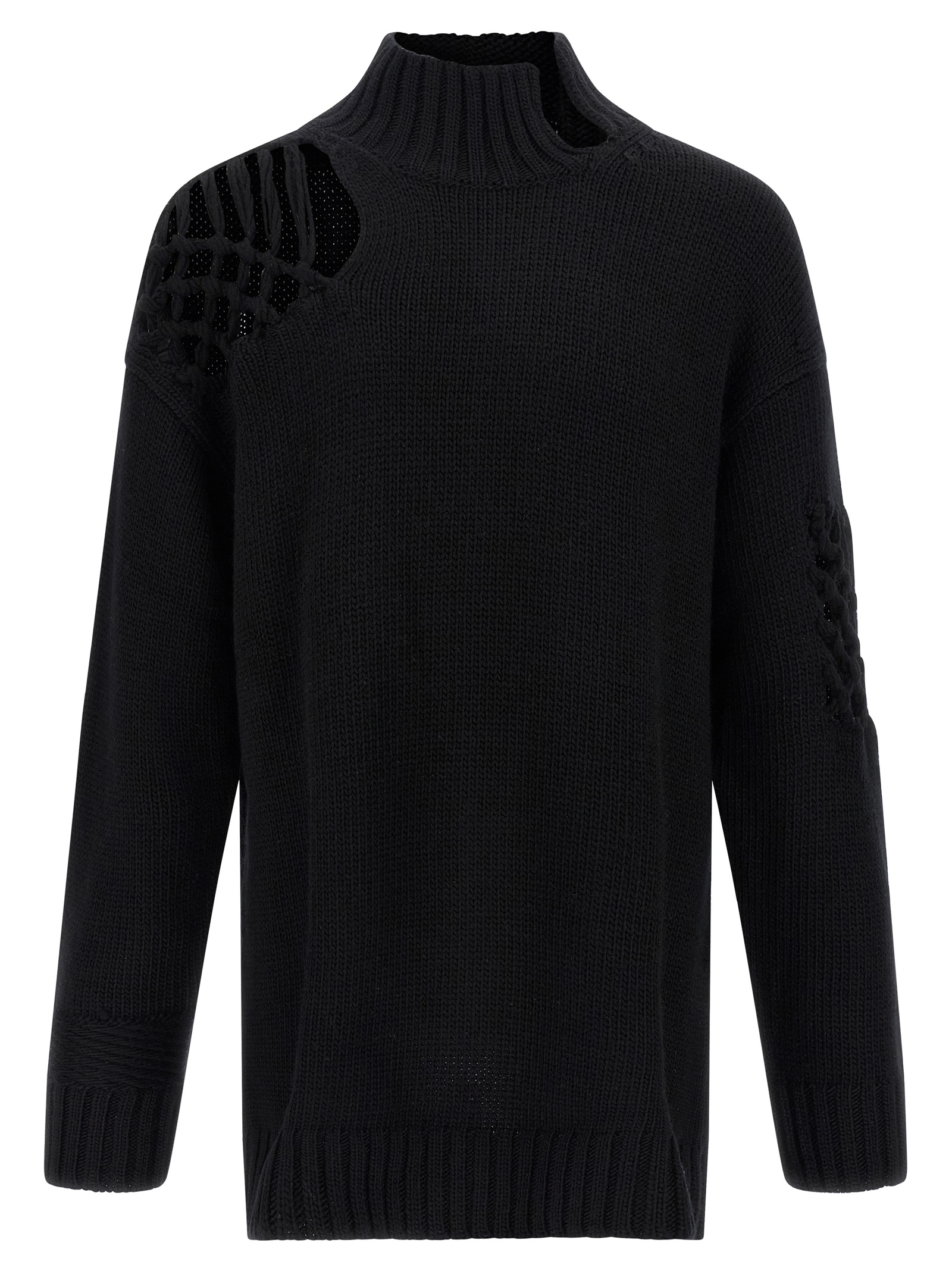 Macramé insert sweater