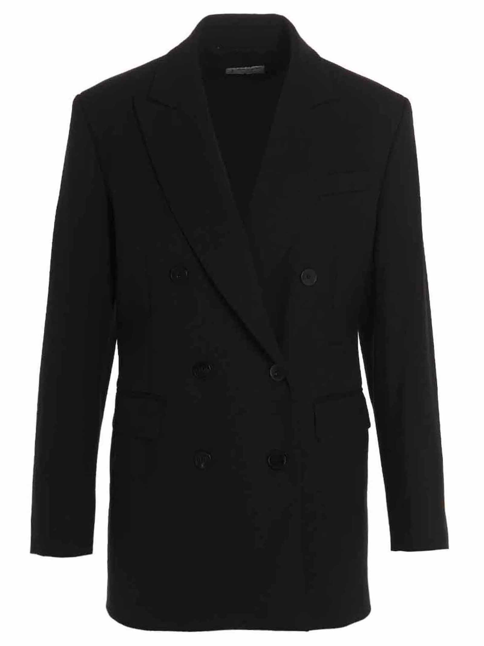 Wool double breast blazer jacket