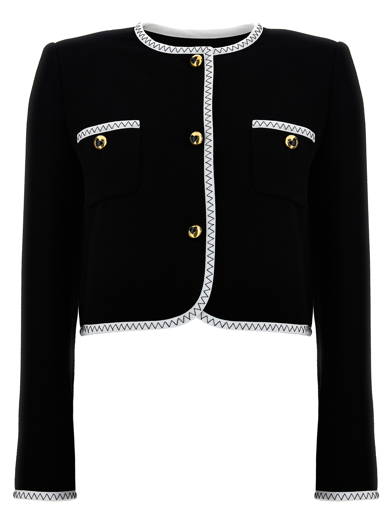 Crepe short jacket