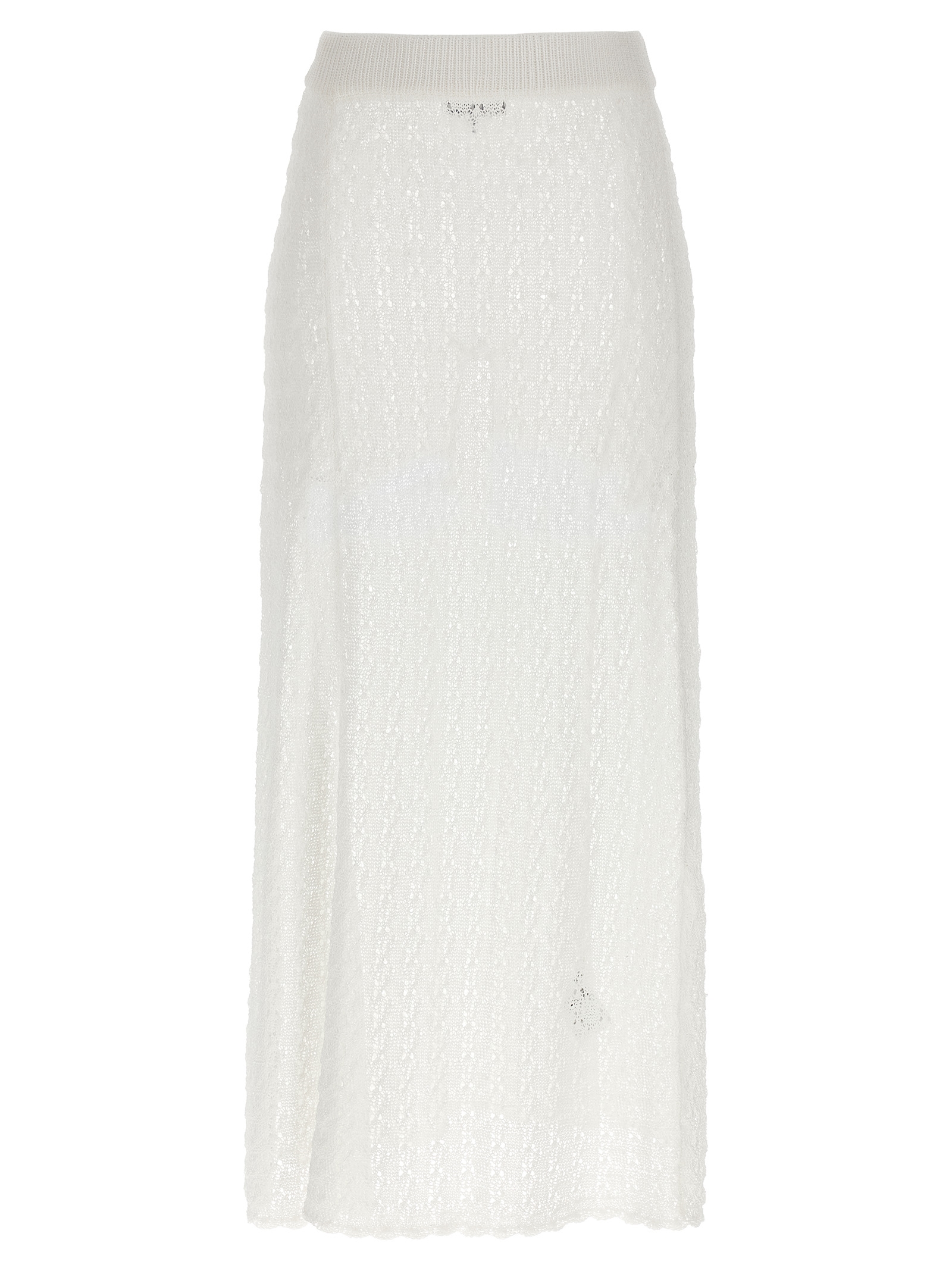 'Shiny Pointelle Knit' skirt