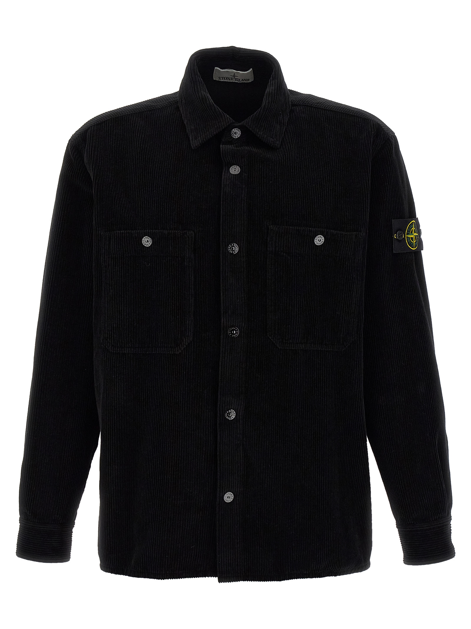 Ribbed velvet overshirt