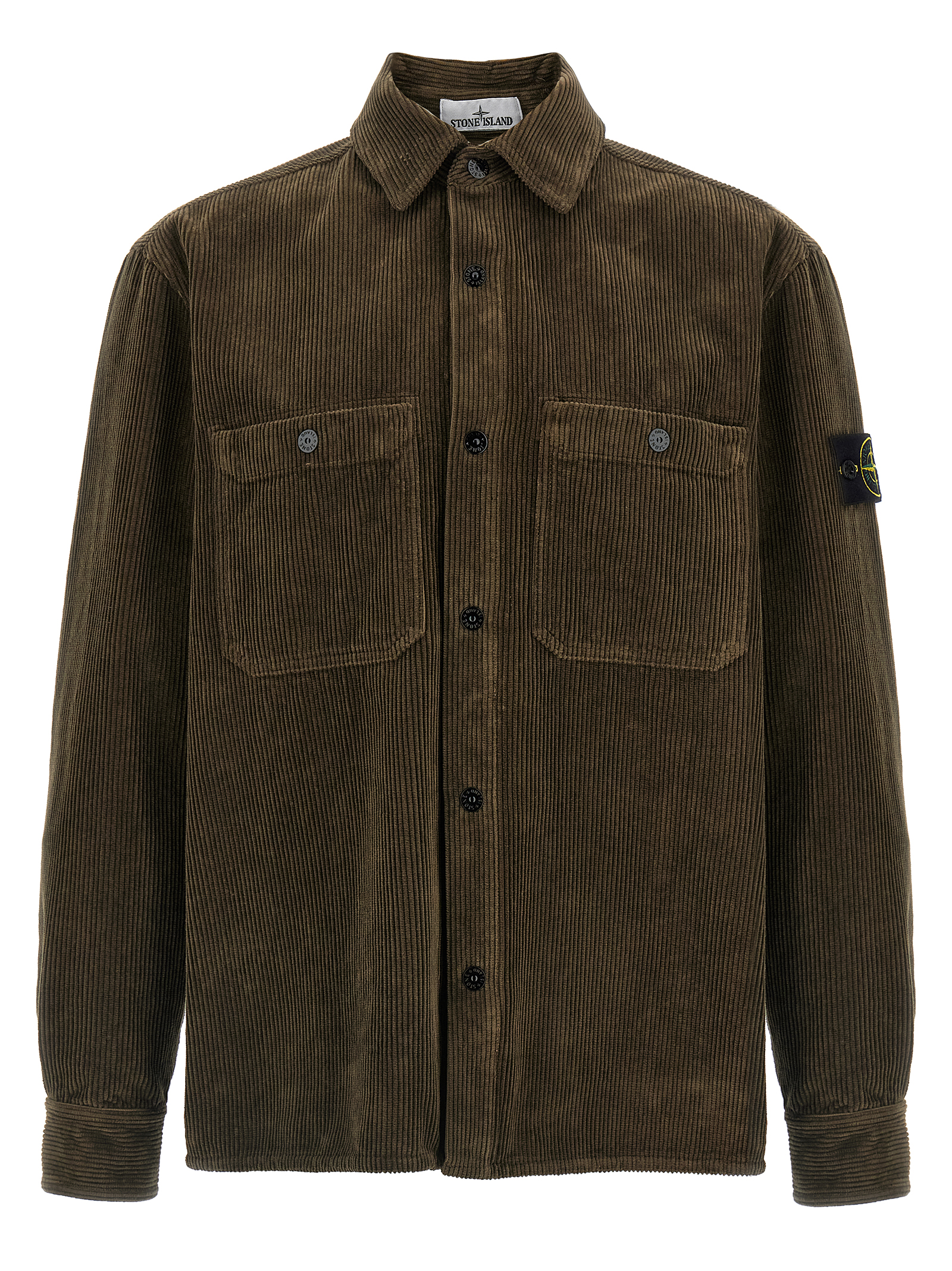 Ribbed velvet overshirt