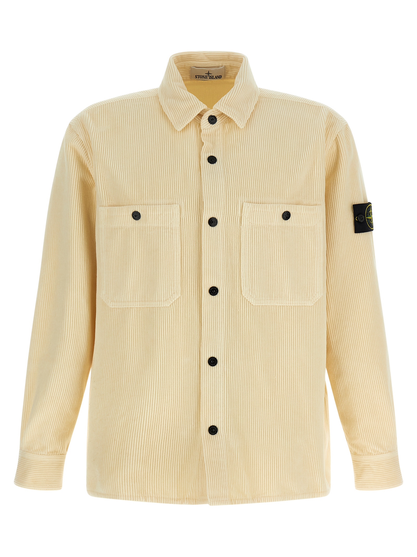 Ribbed velvet overshirt