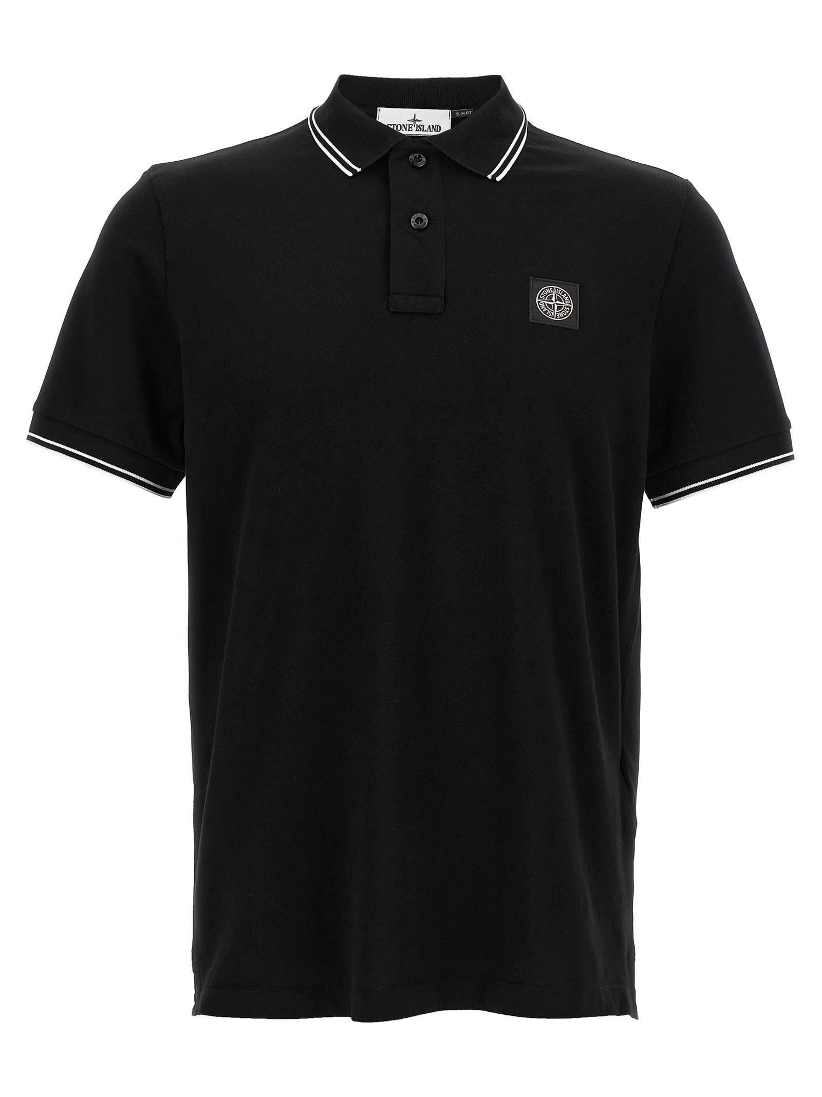 Logo patch polo shirt