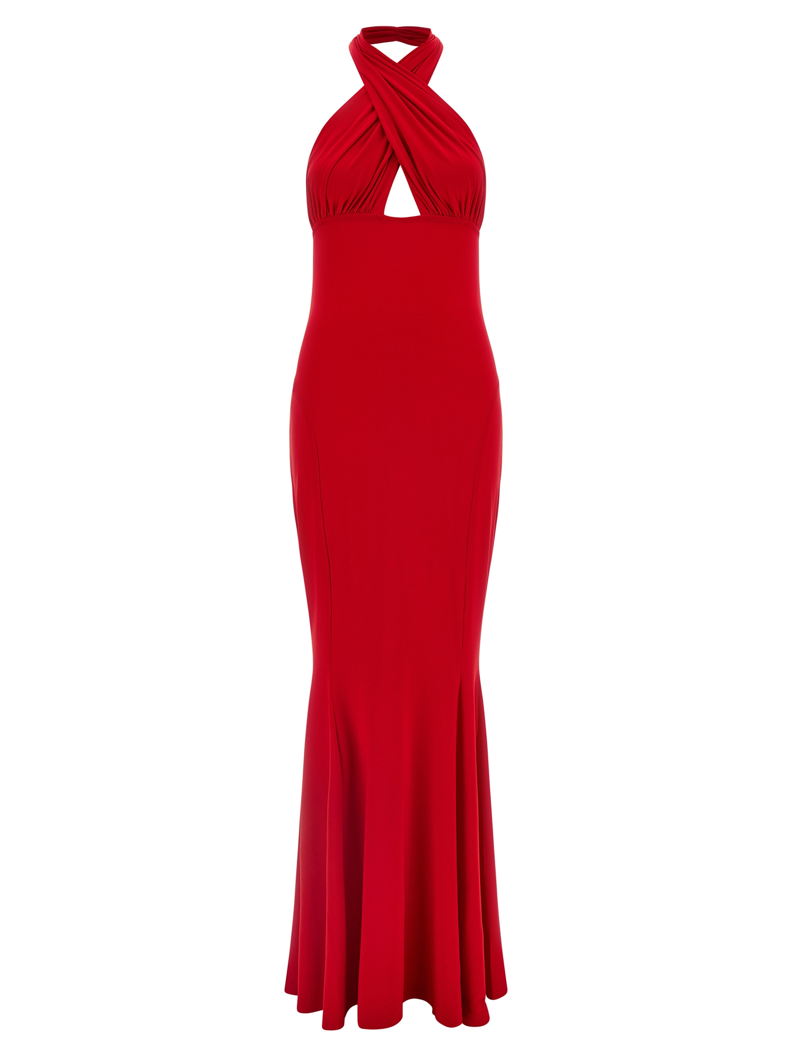 'Cross Halter Fishtail' dress