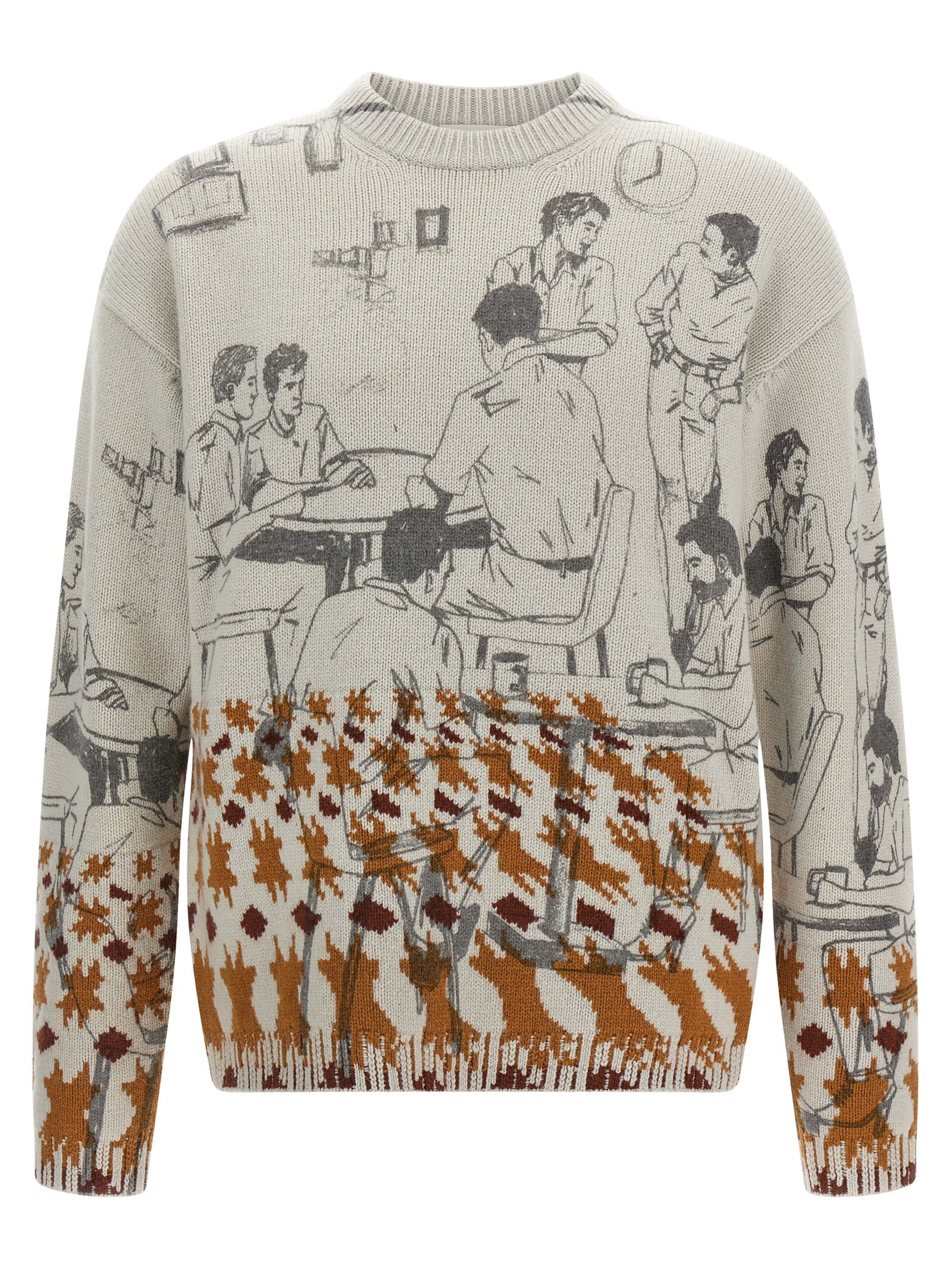 Jacquard pattern sweater