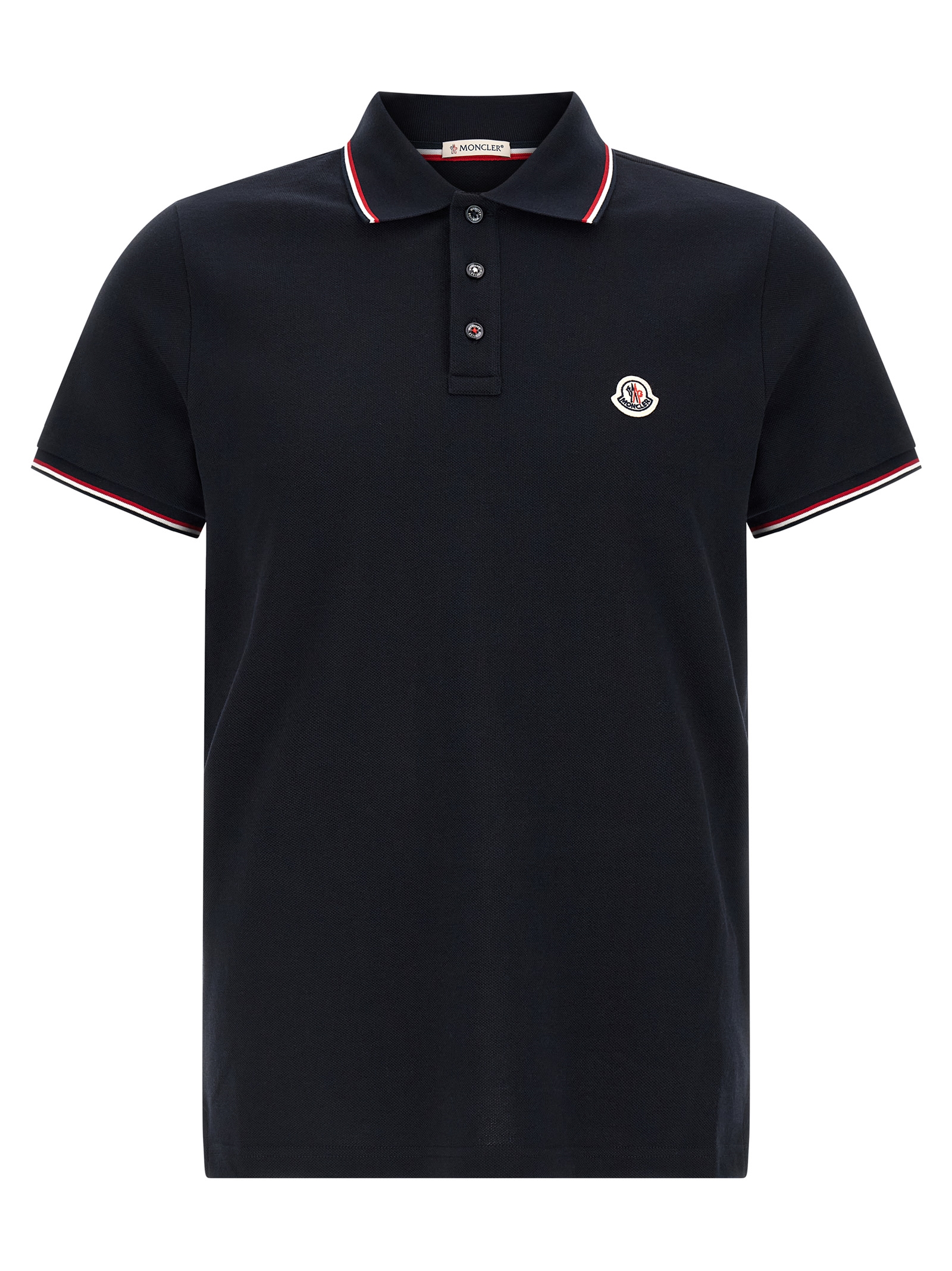 Tricolor detail polo shirt