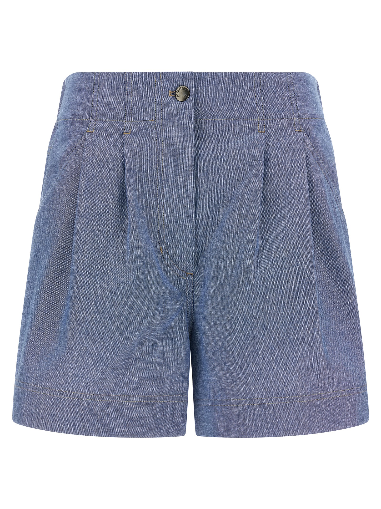 Chambray cotton shorts