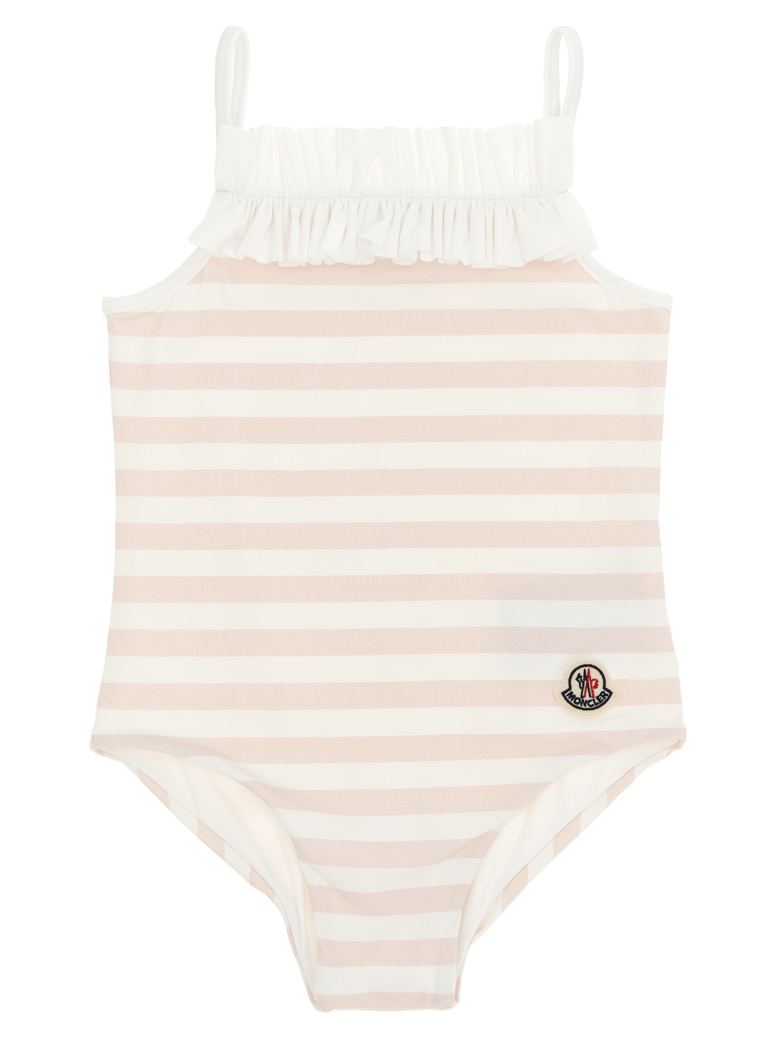 Striped one-piece swimsuit