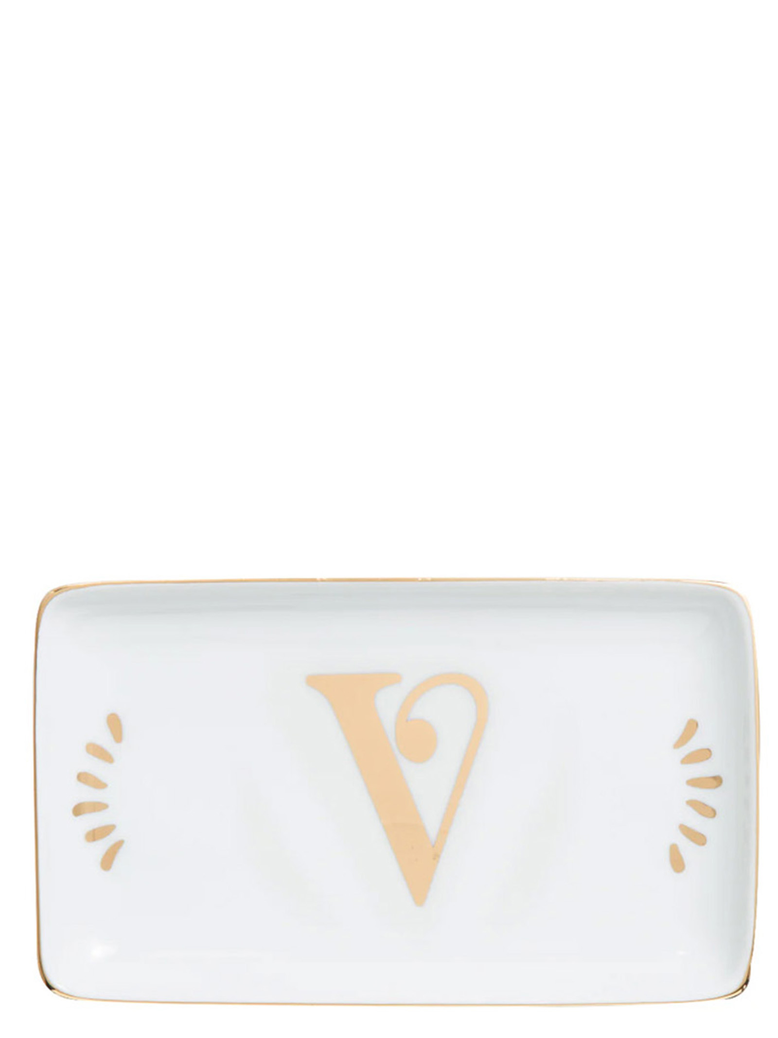 Rectangular letter 'V' valet tray