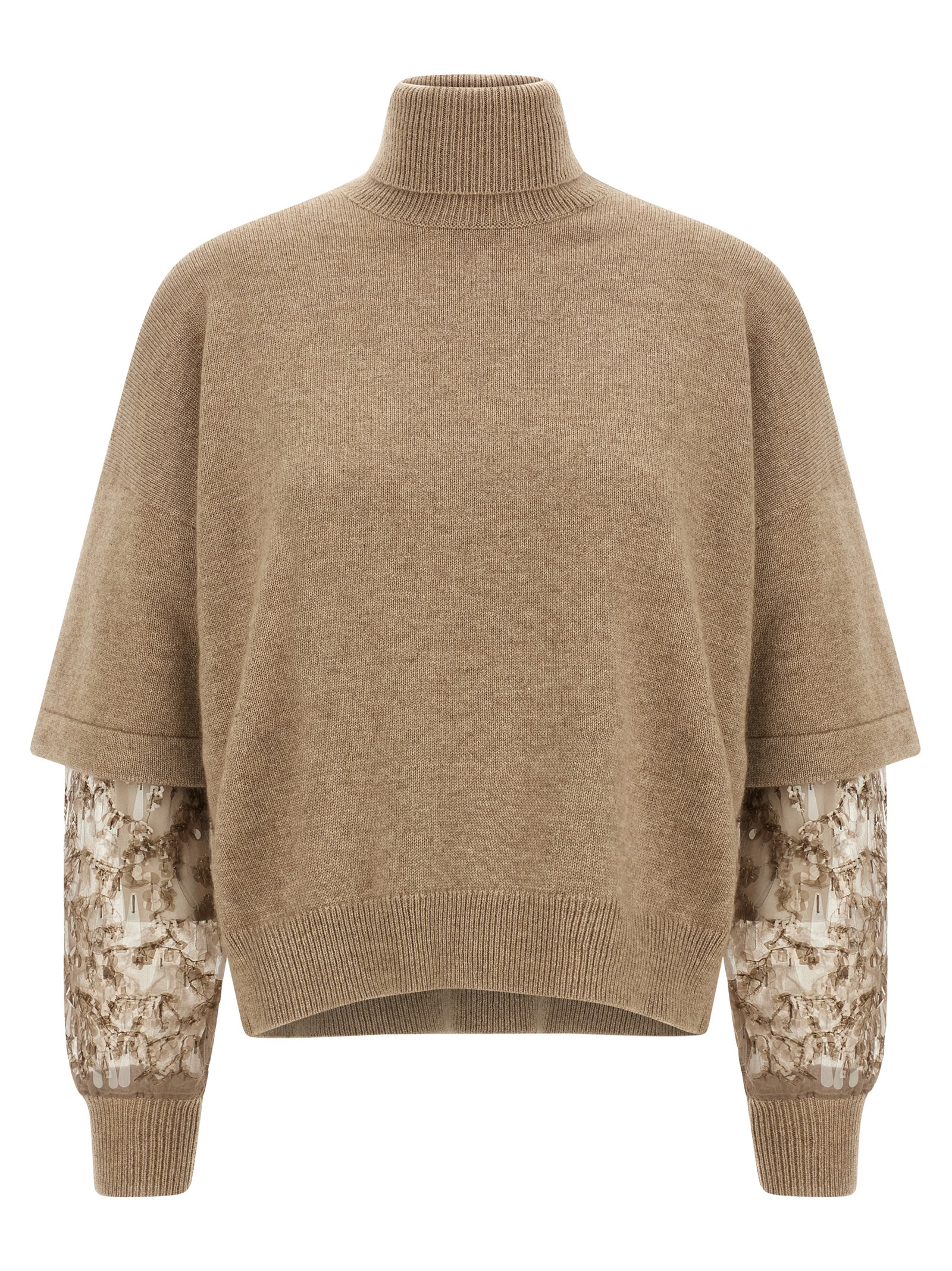 Sequin sleeve sweater