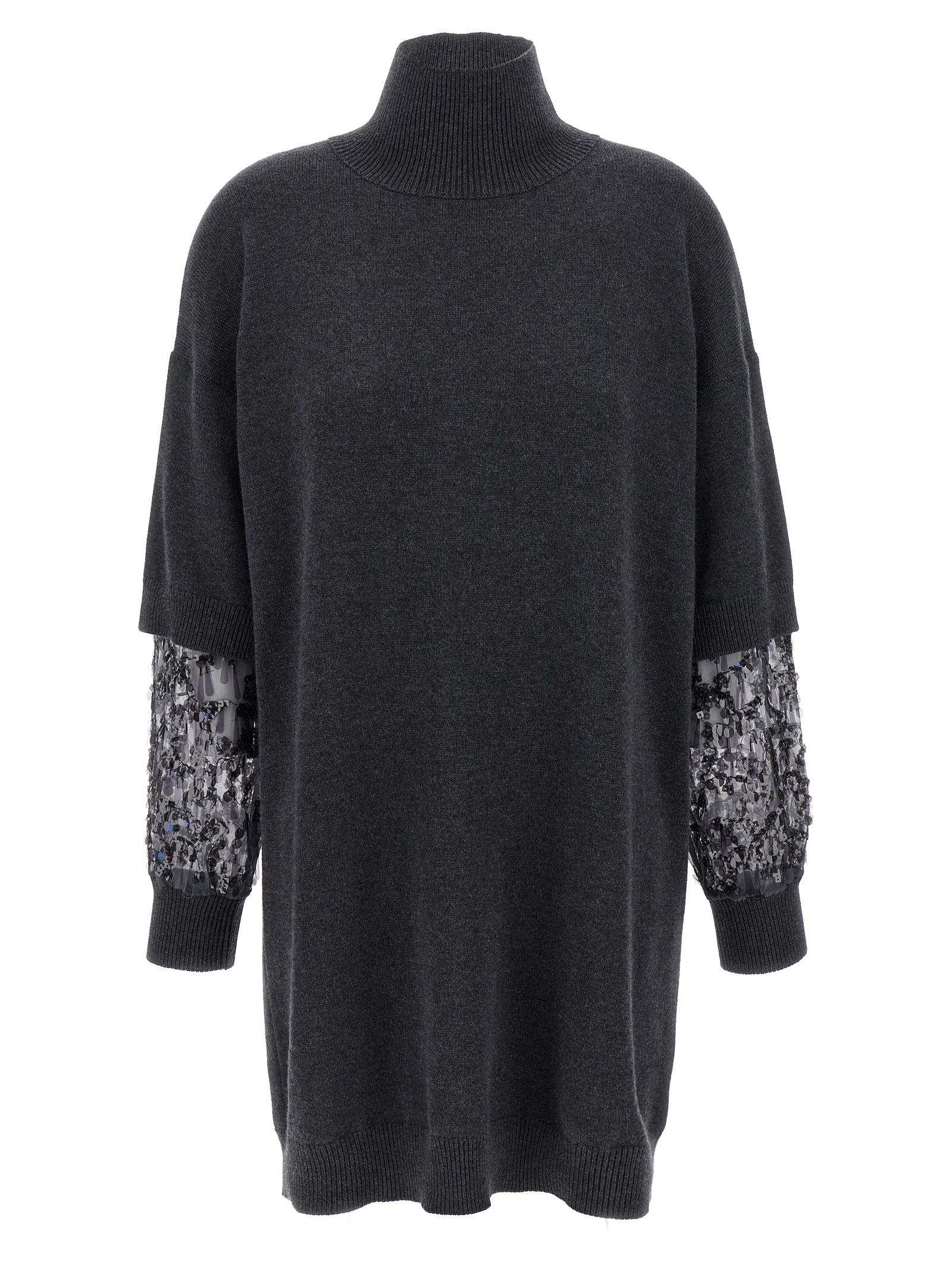 Sequin sleeve dress